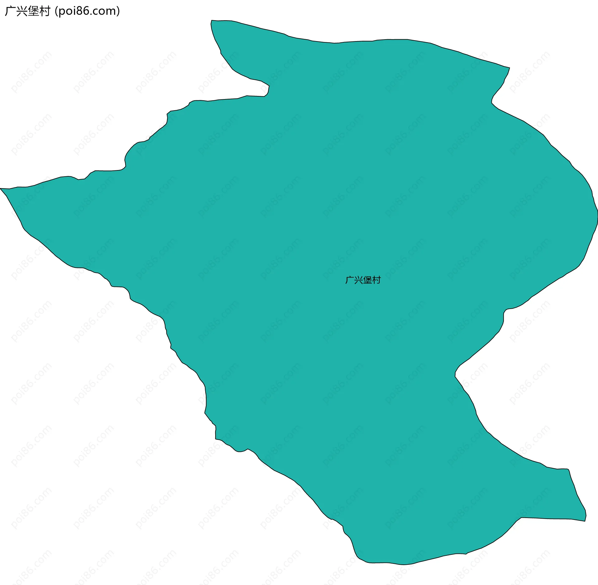 广兴堡村边界地图