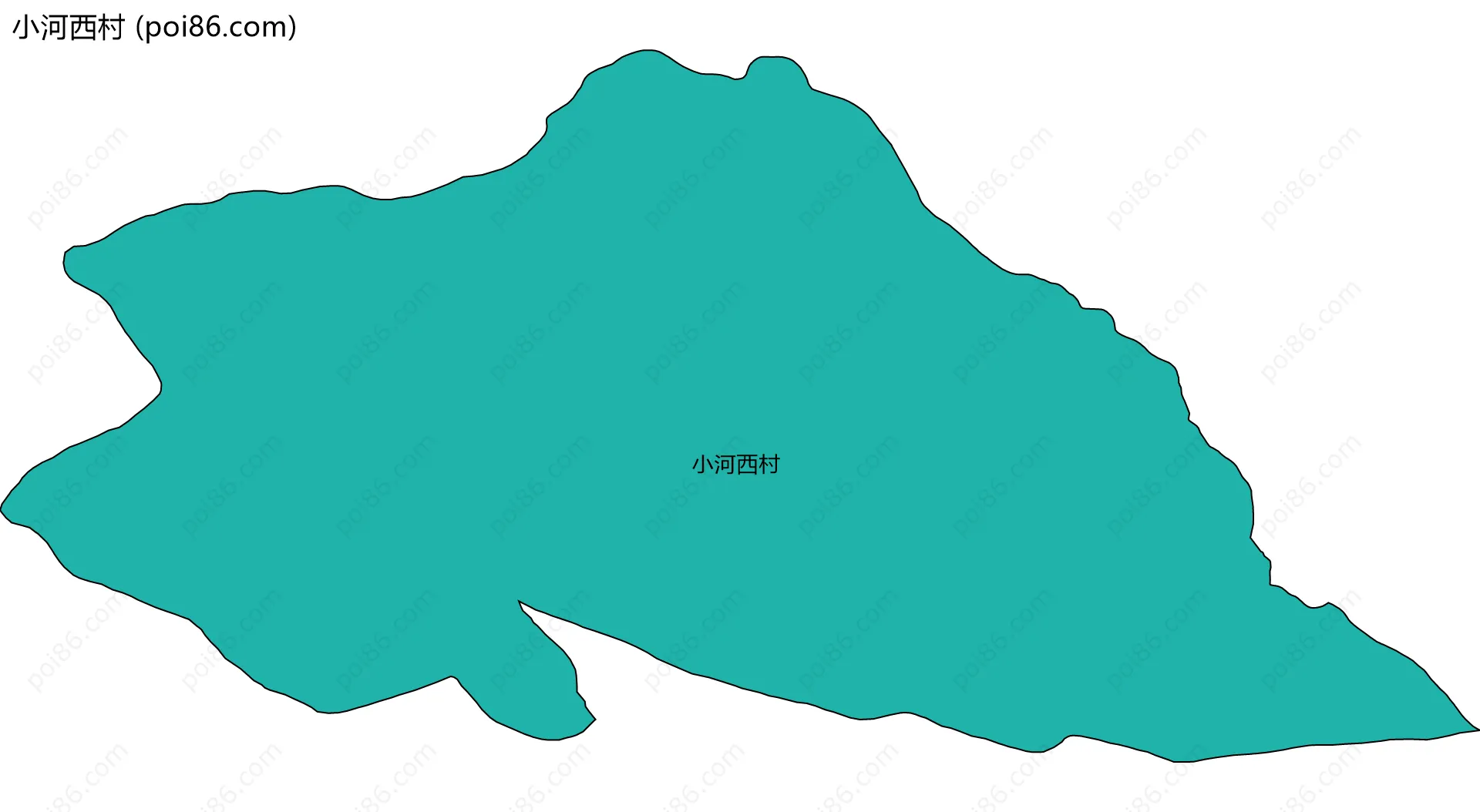 小河西村边界地图