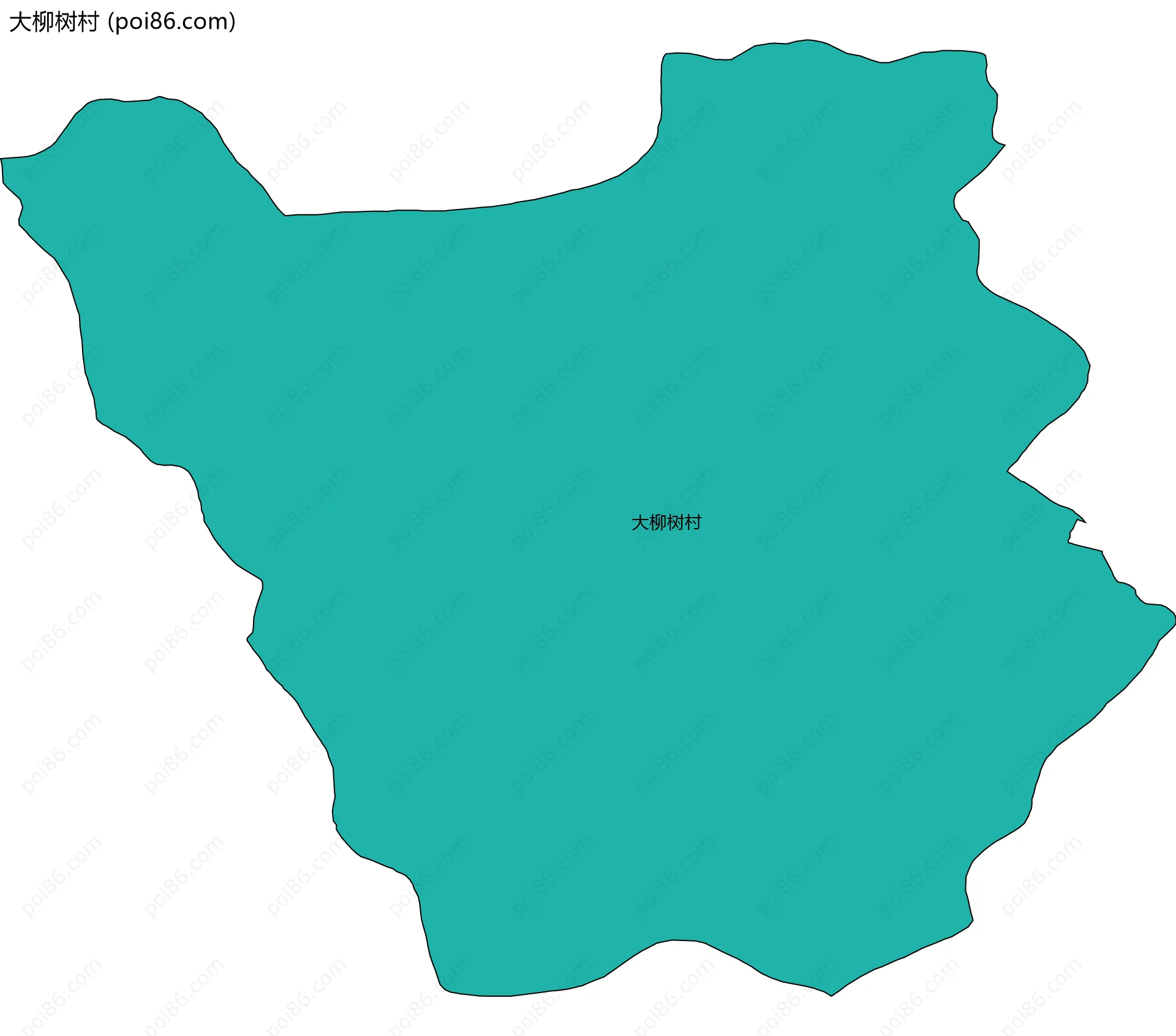大柳树村边界地图