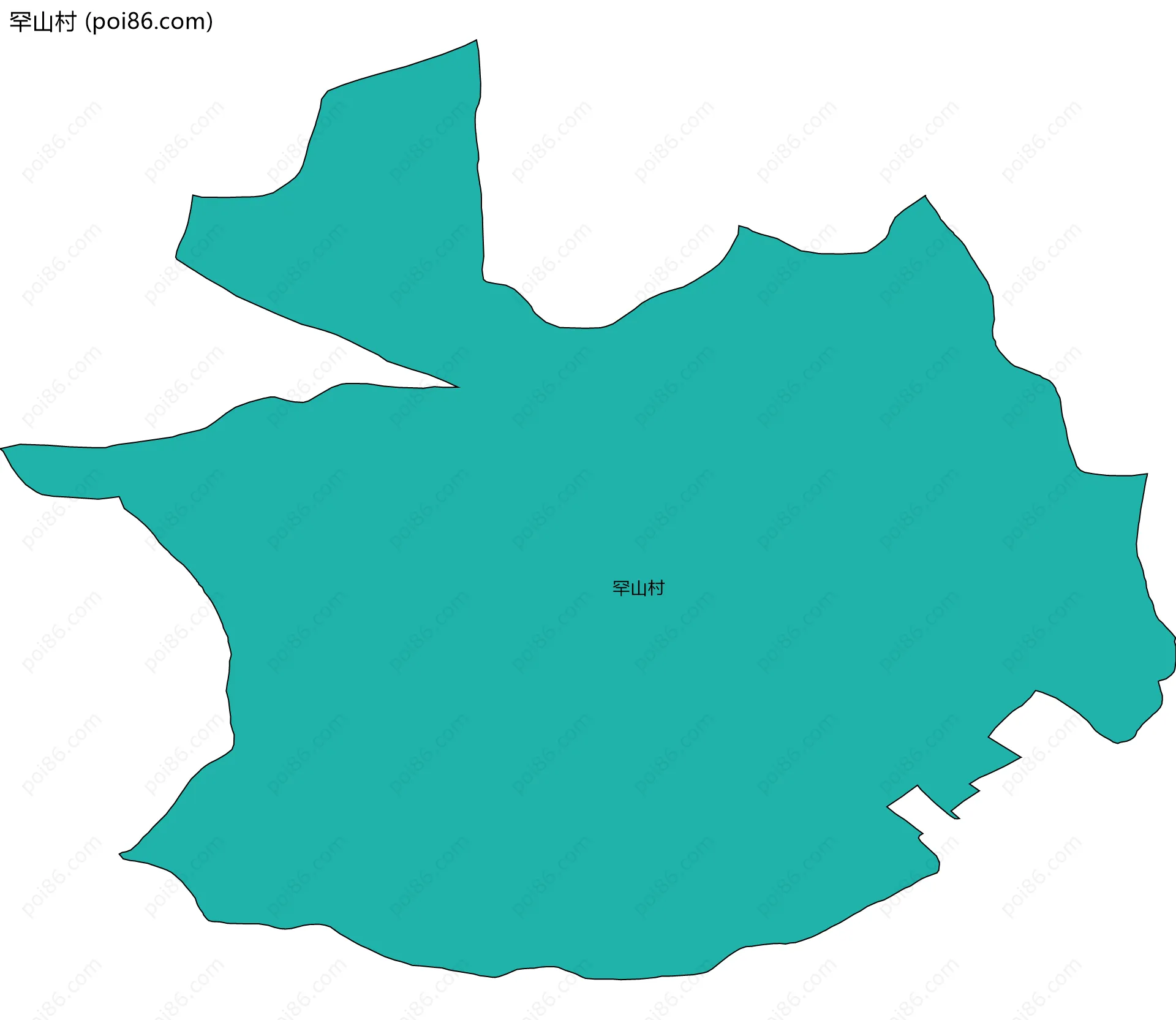 罕山村边界地图