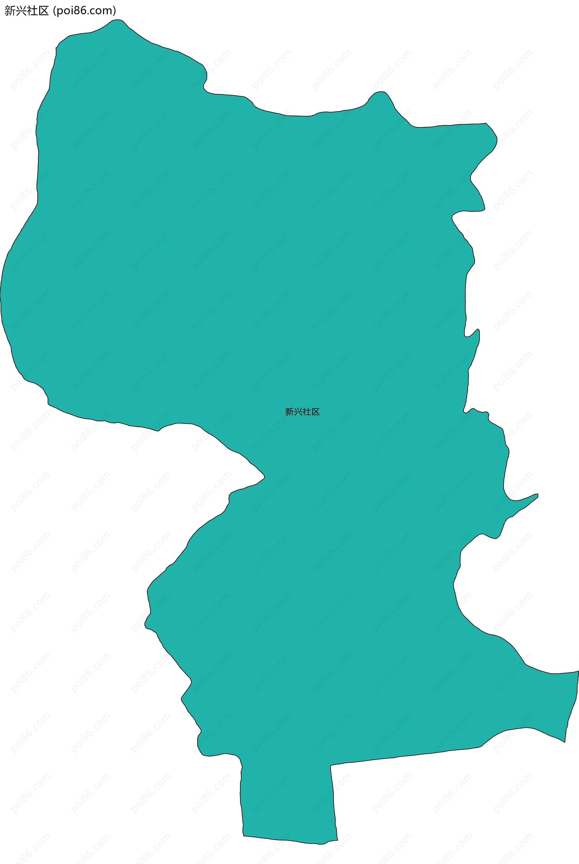 新兴社区边界地图