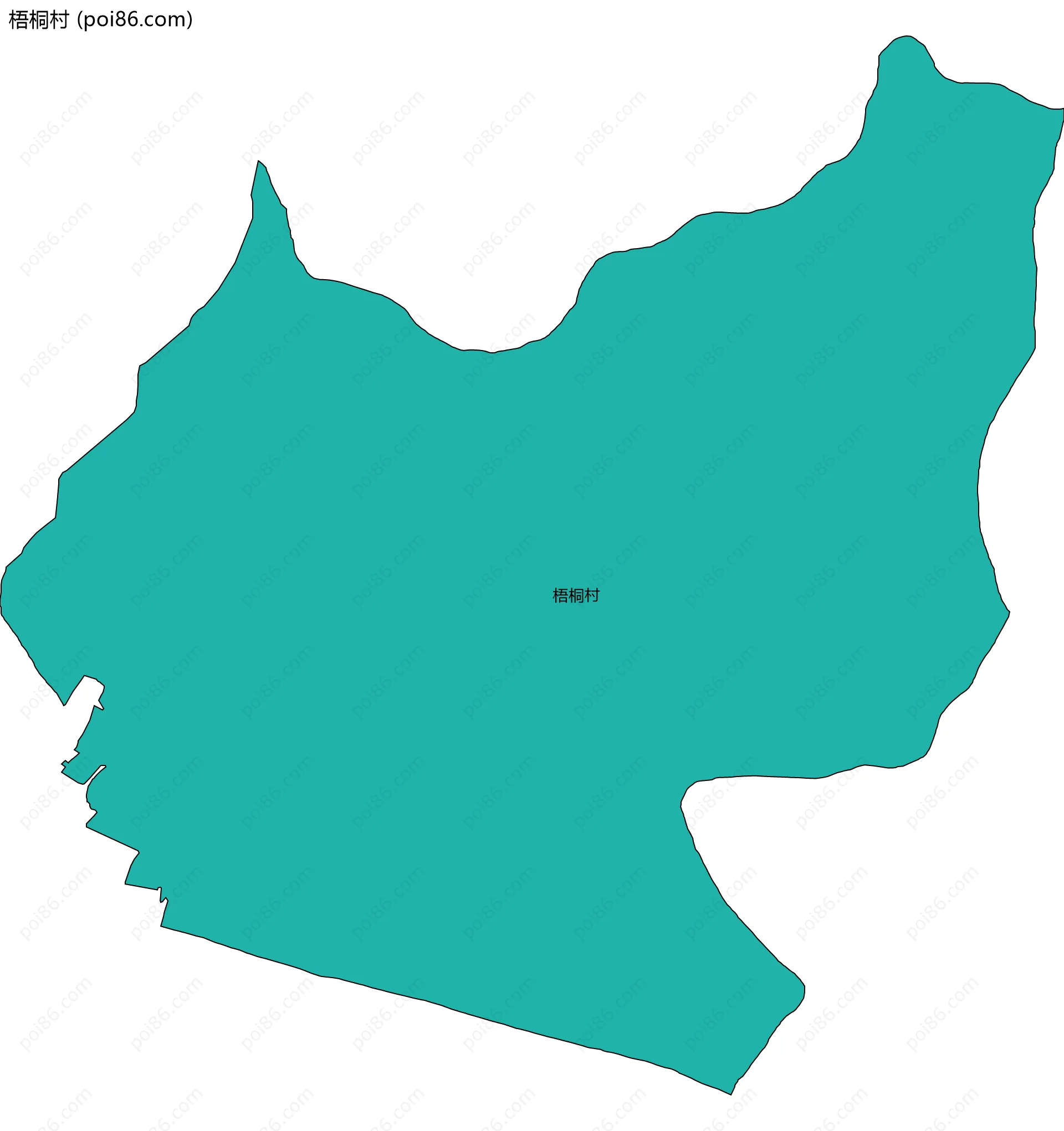 梧桐村边界地图