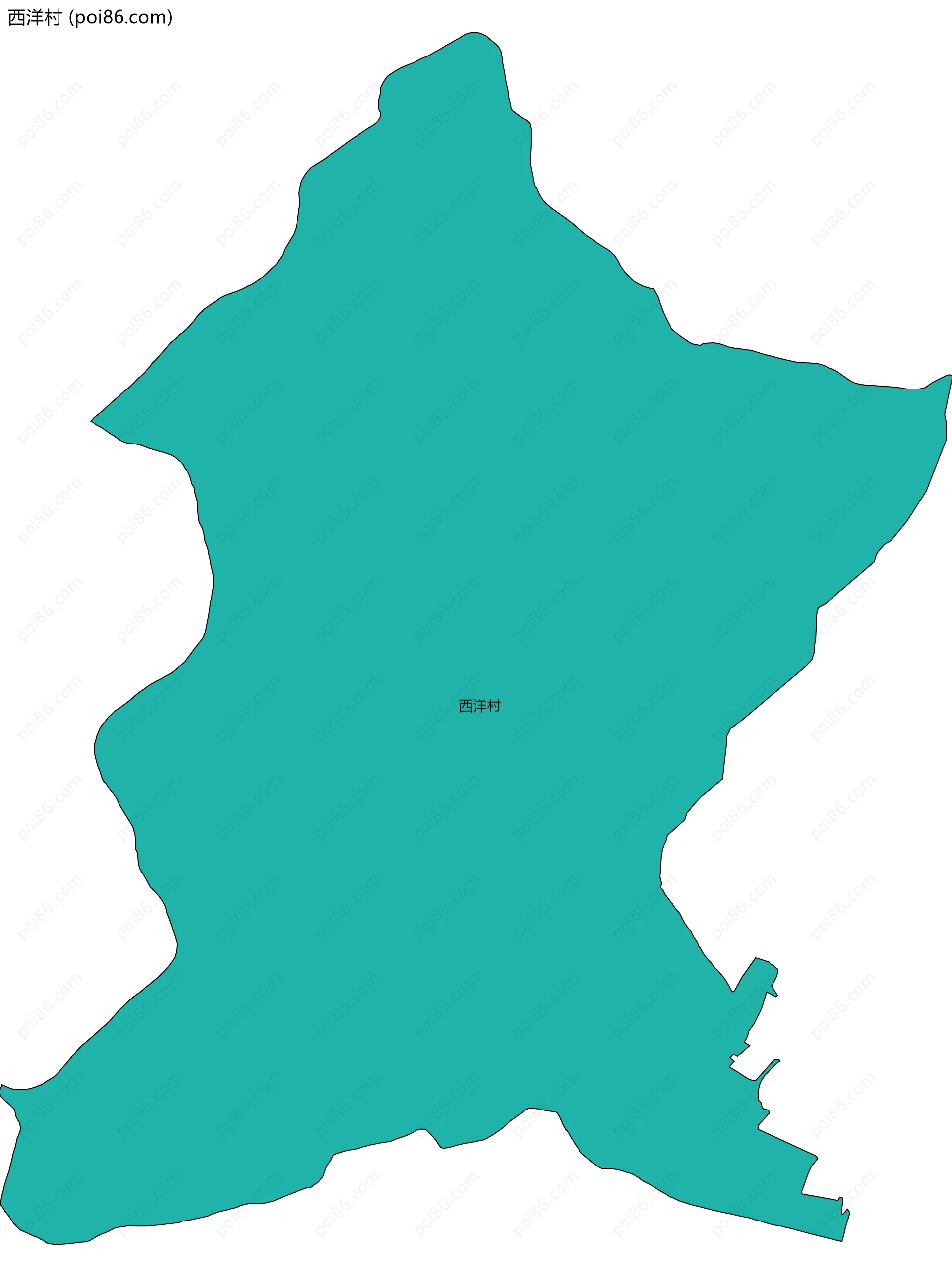 西洋村边界地图