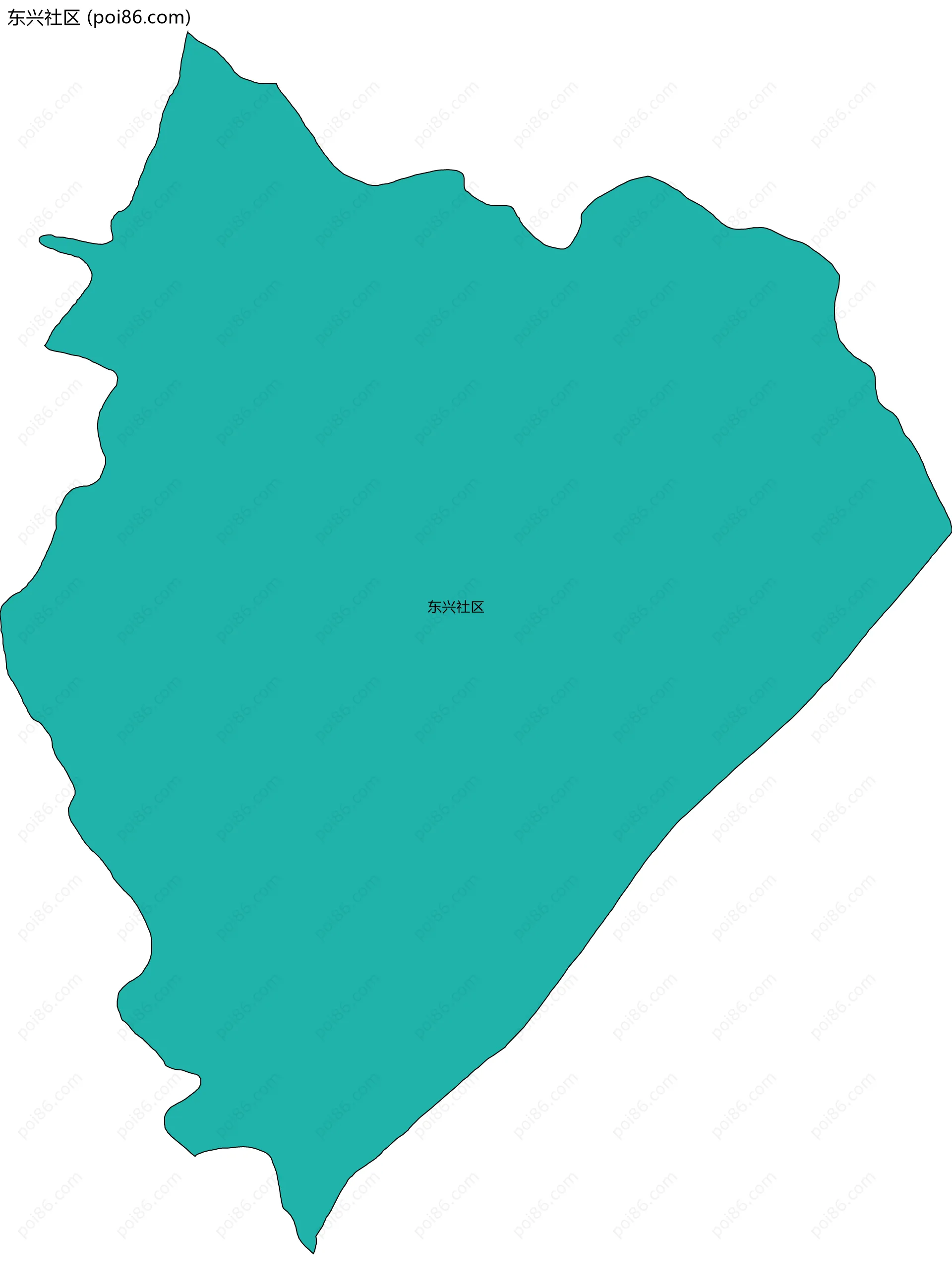 东兴社区边界地图