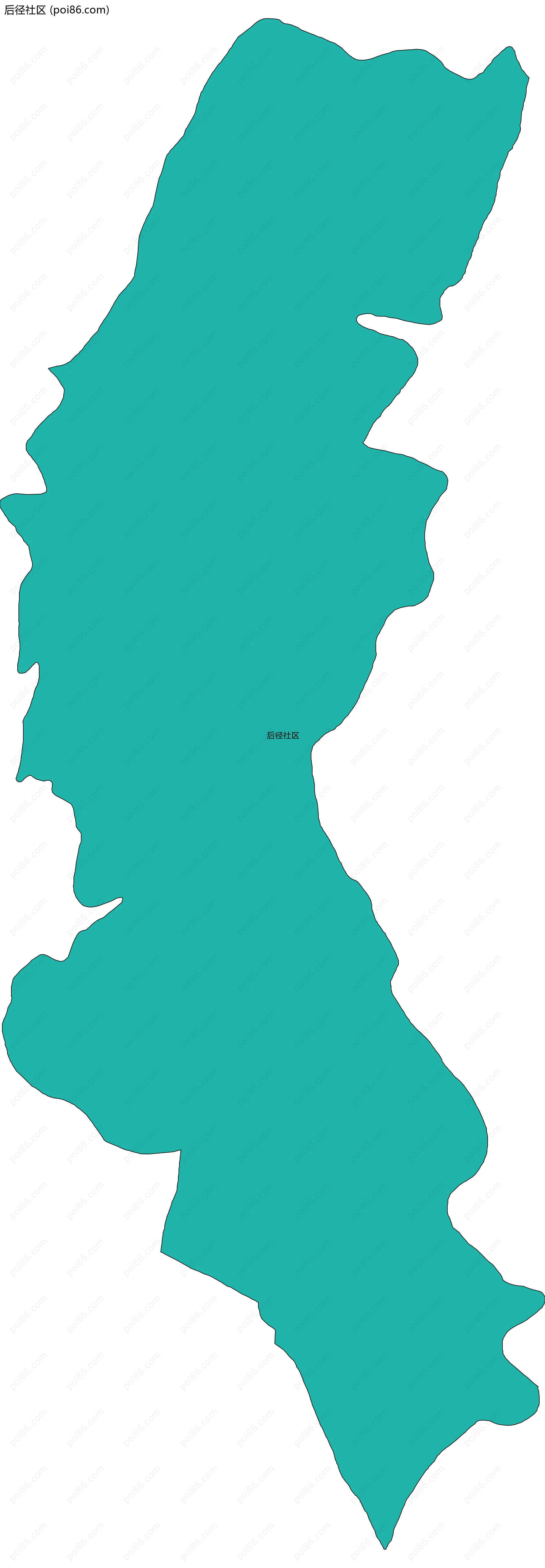 后径社区边界地图