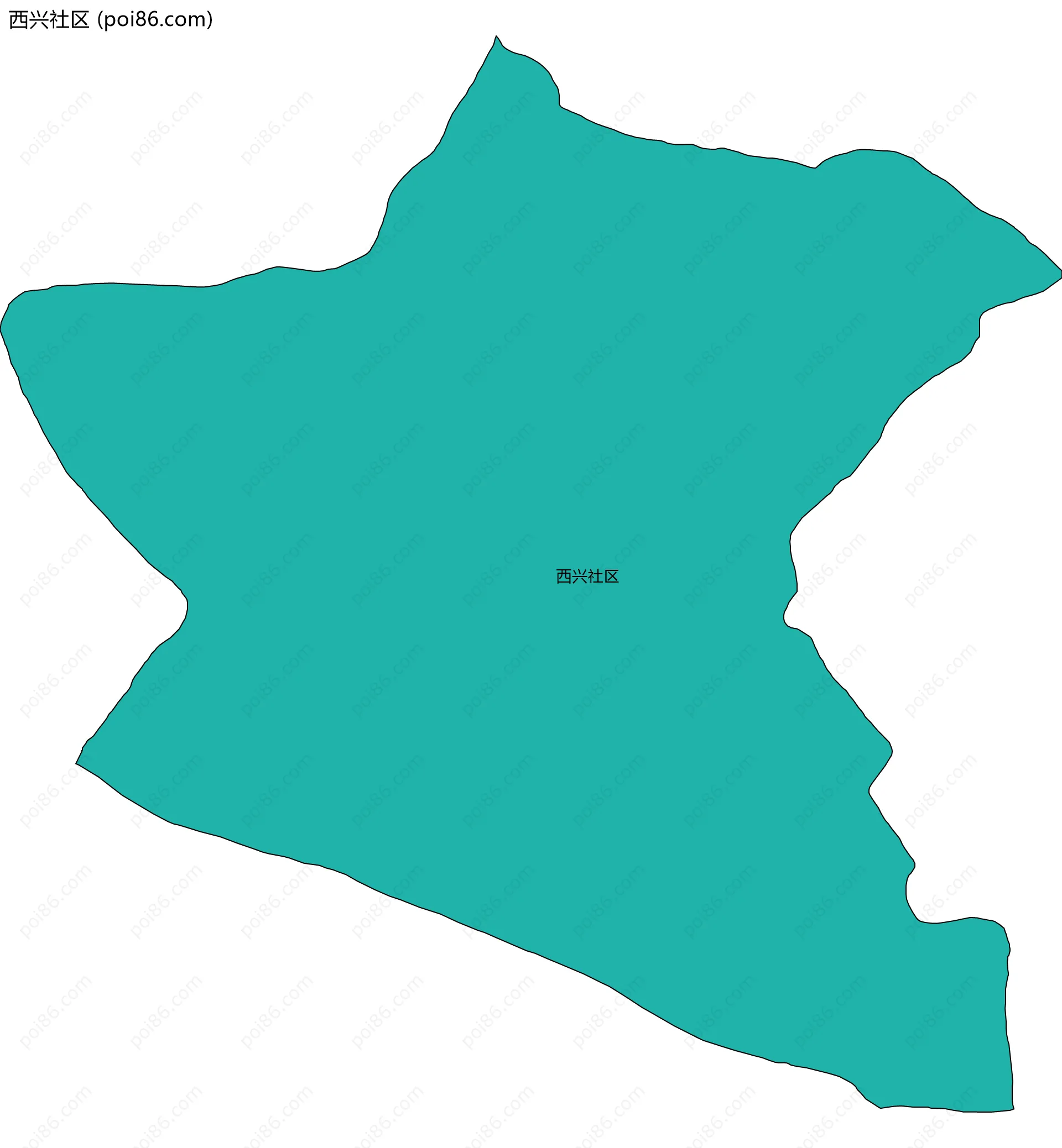 西兴社区边界地图