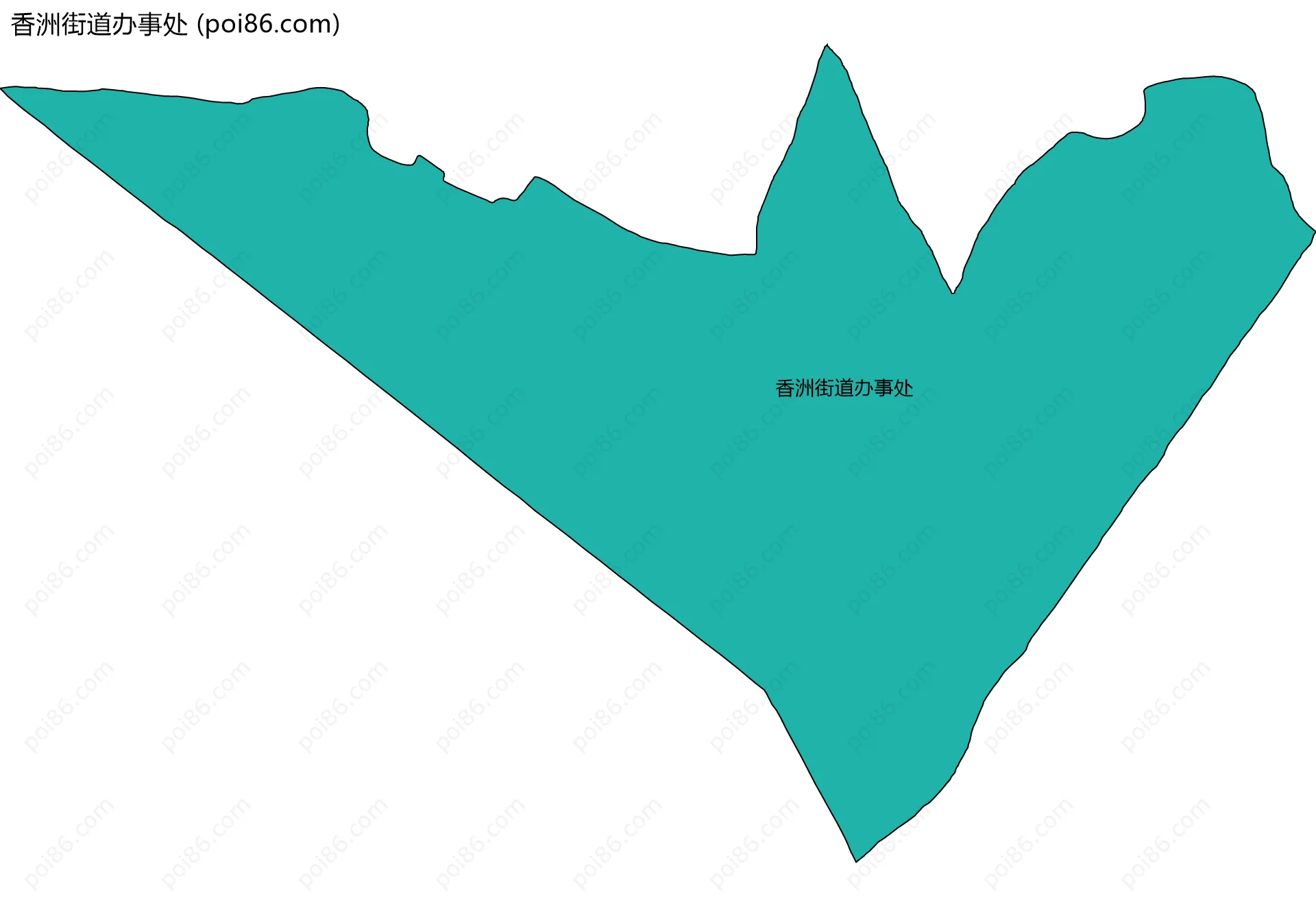 香洲街道办事处边界地图