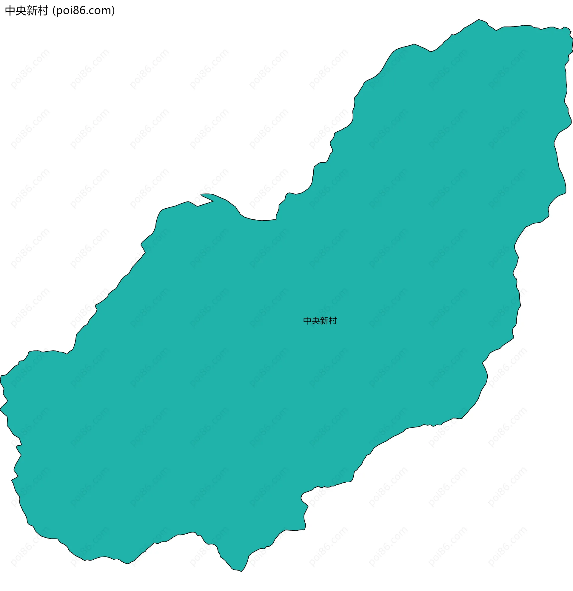 中央新村边界地图