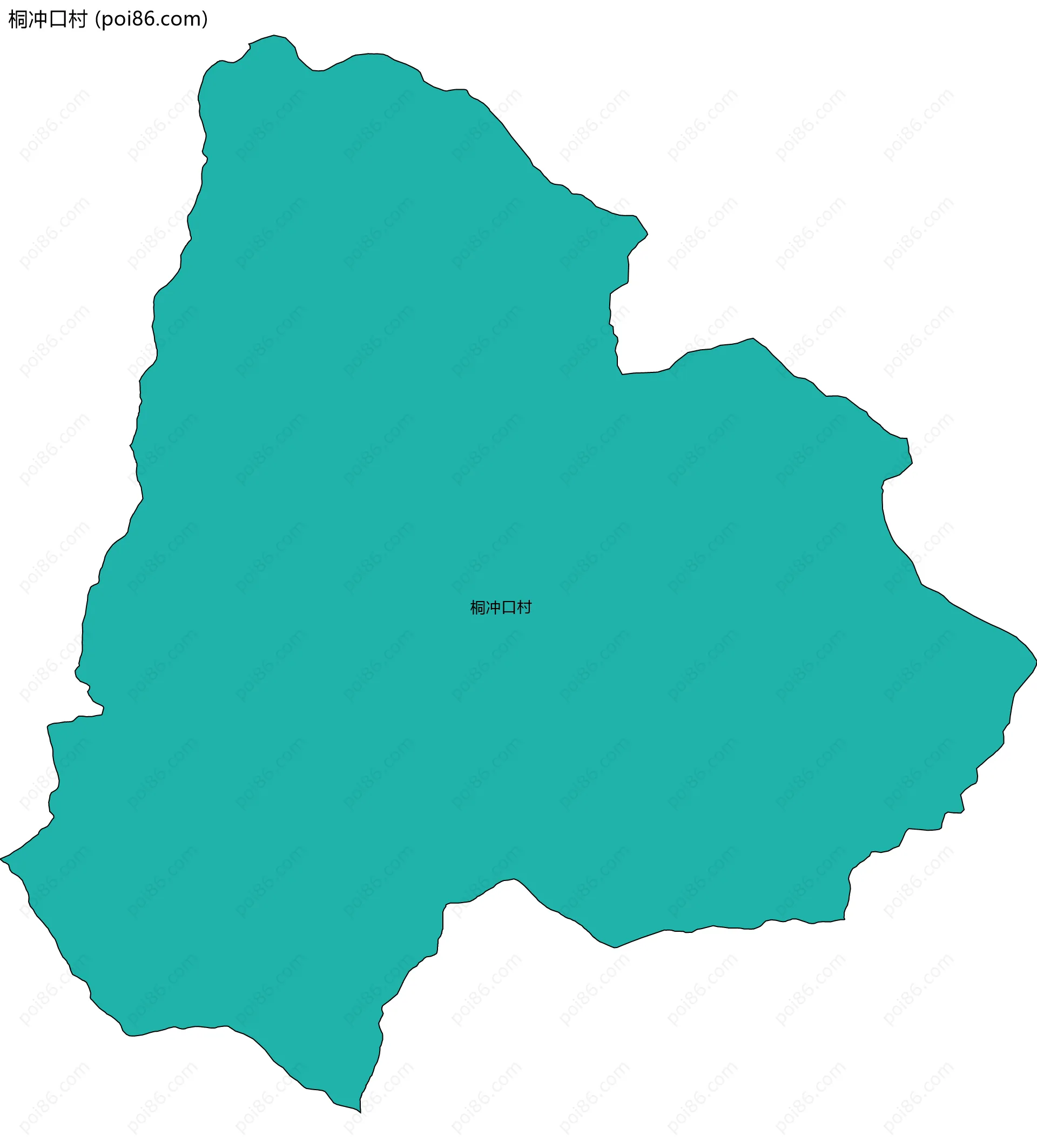 桐冲口村边界地图