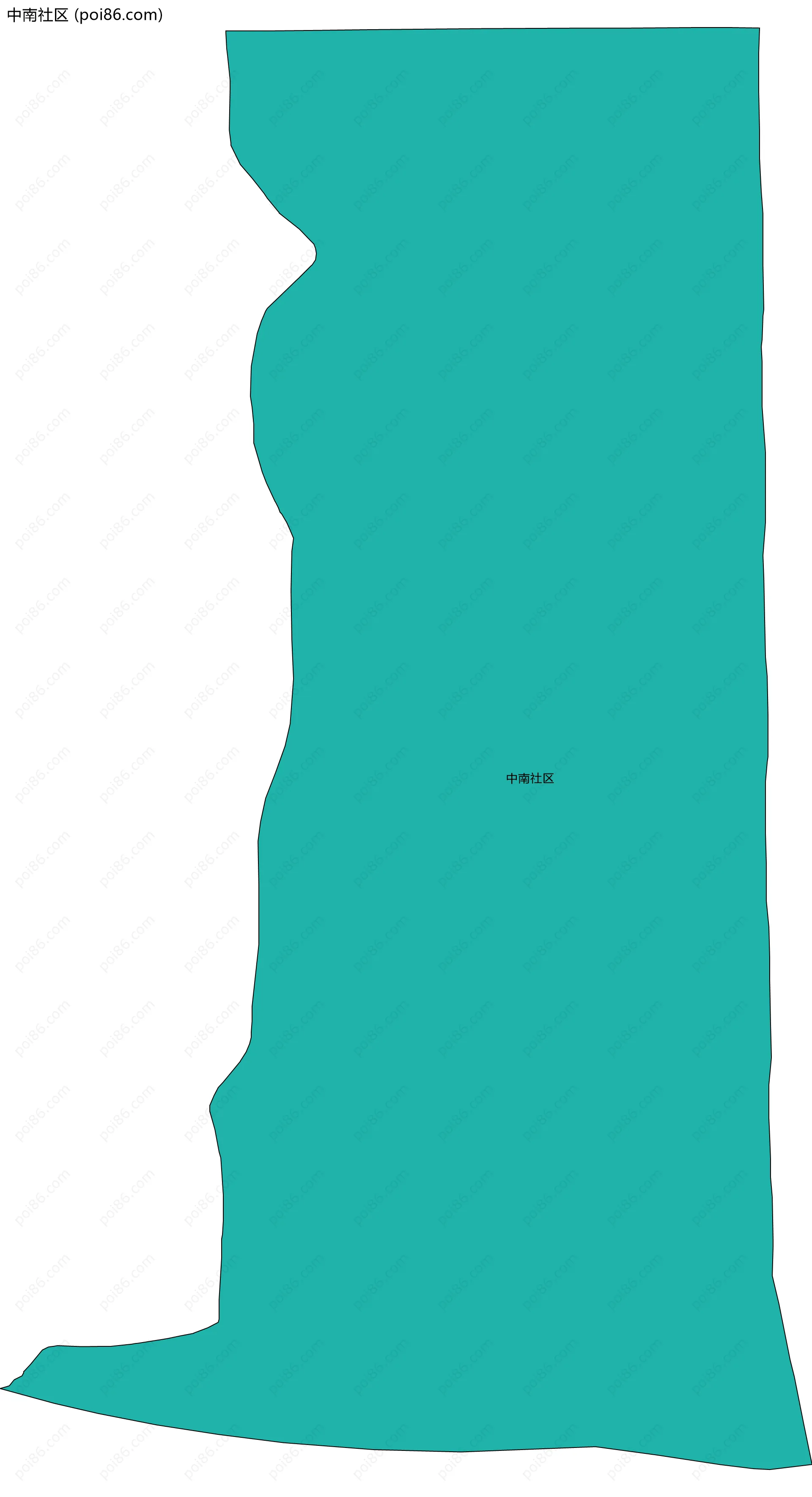 中南社区边界地图