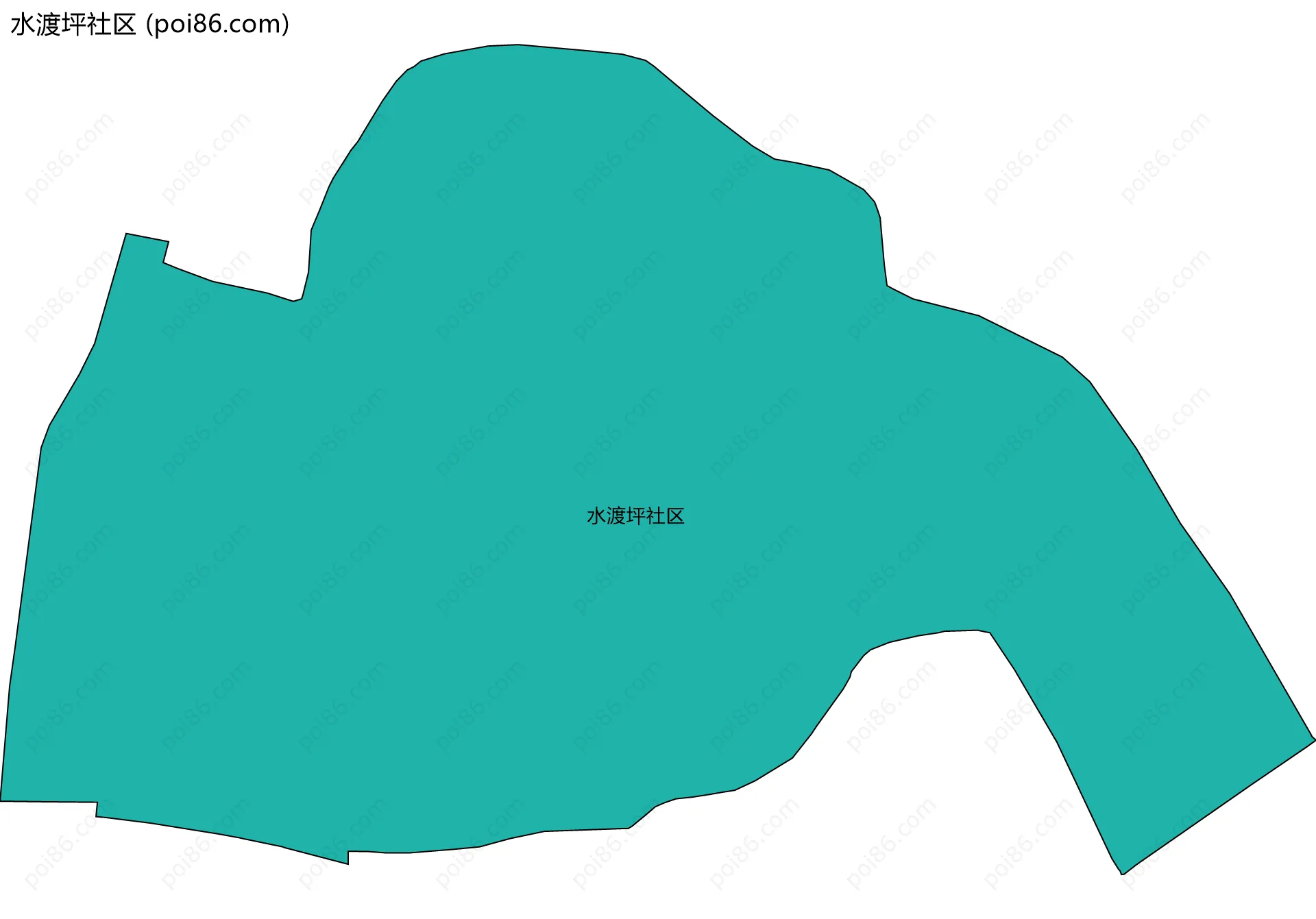 水渡坪社区边界地图