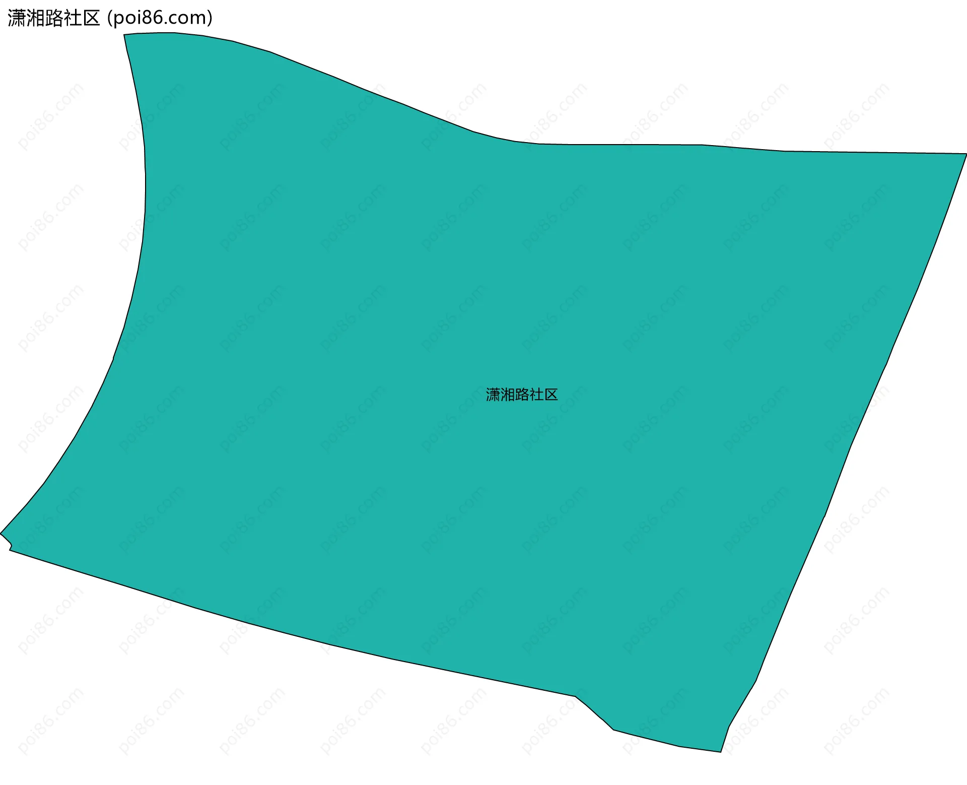 潇湘路社区边界地图