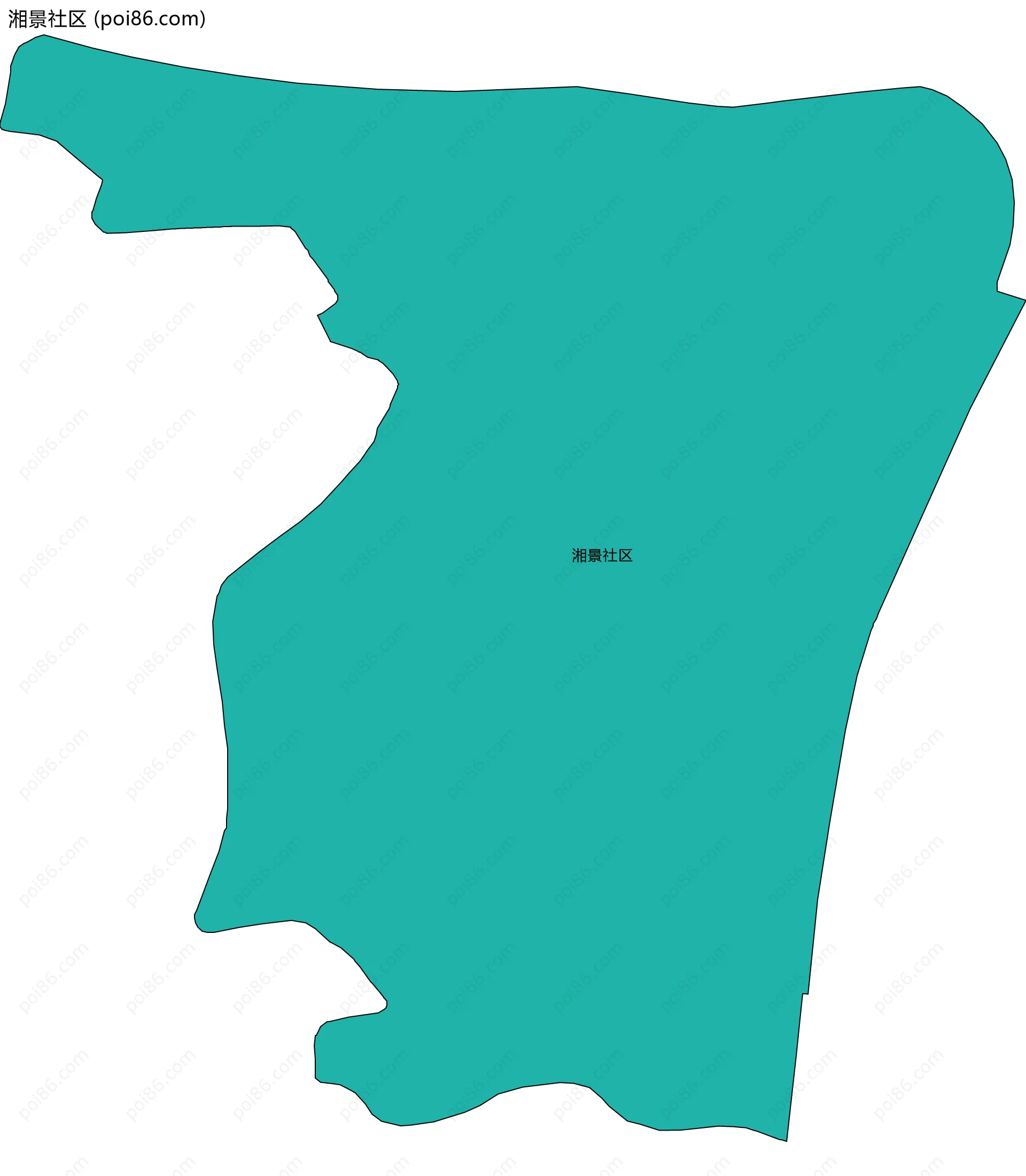 湘景社区边界地图