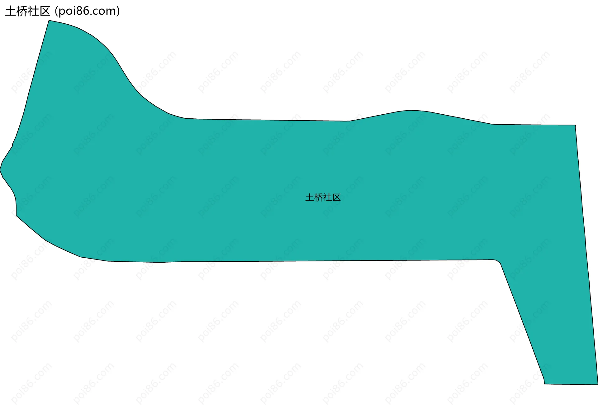 土桥社区边界地图