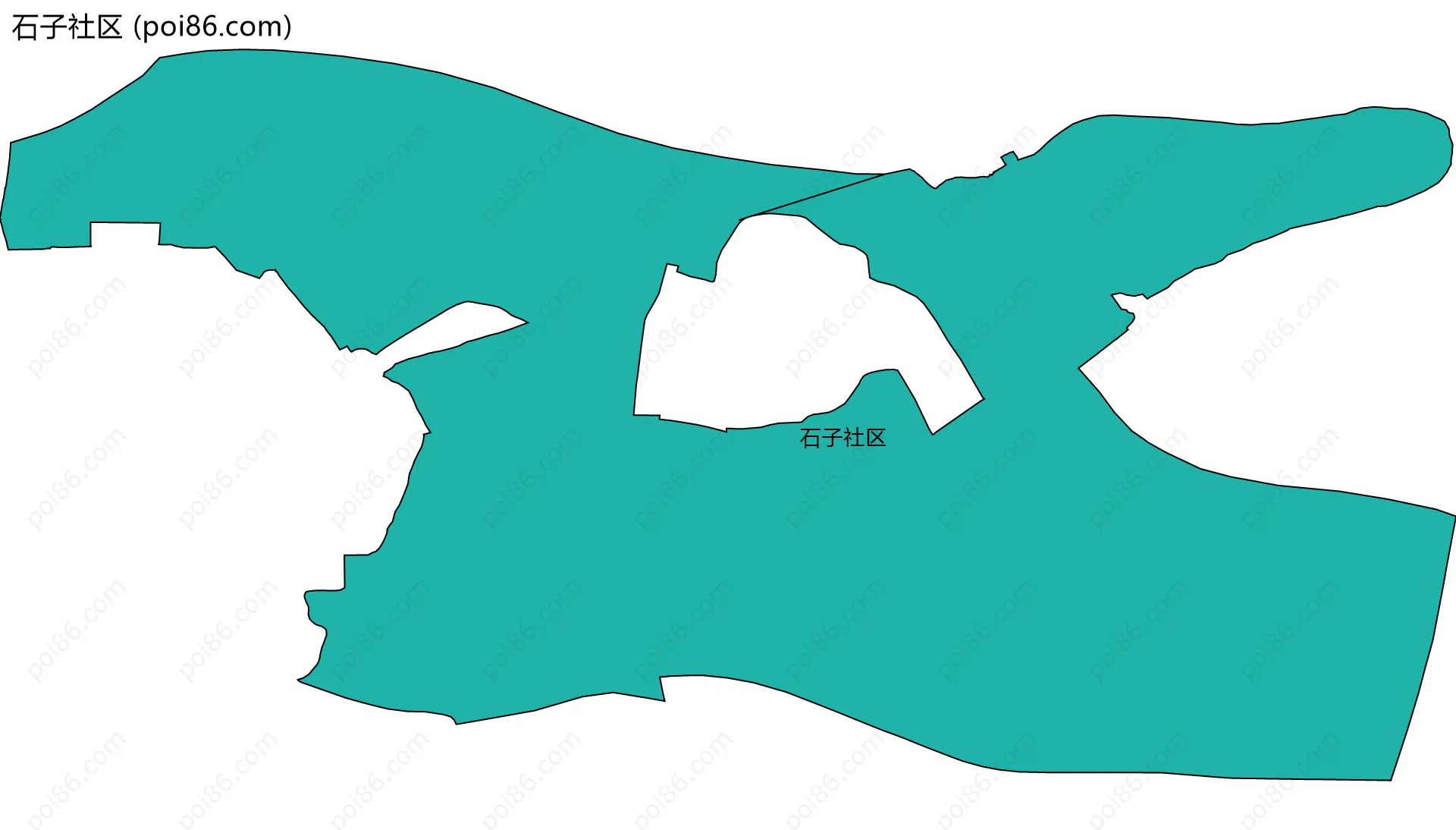 石子社区边界地图