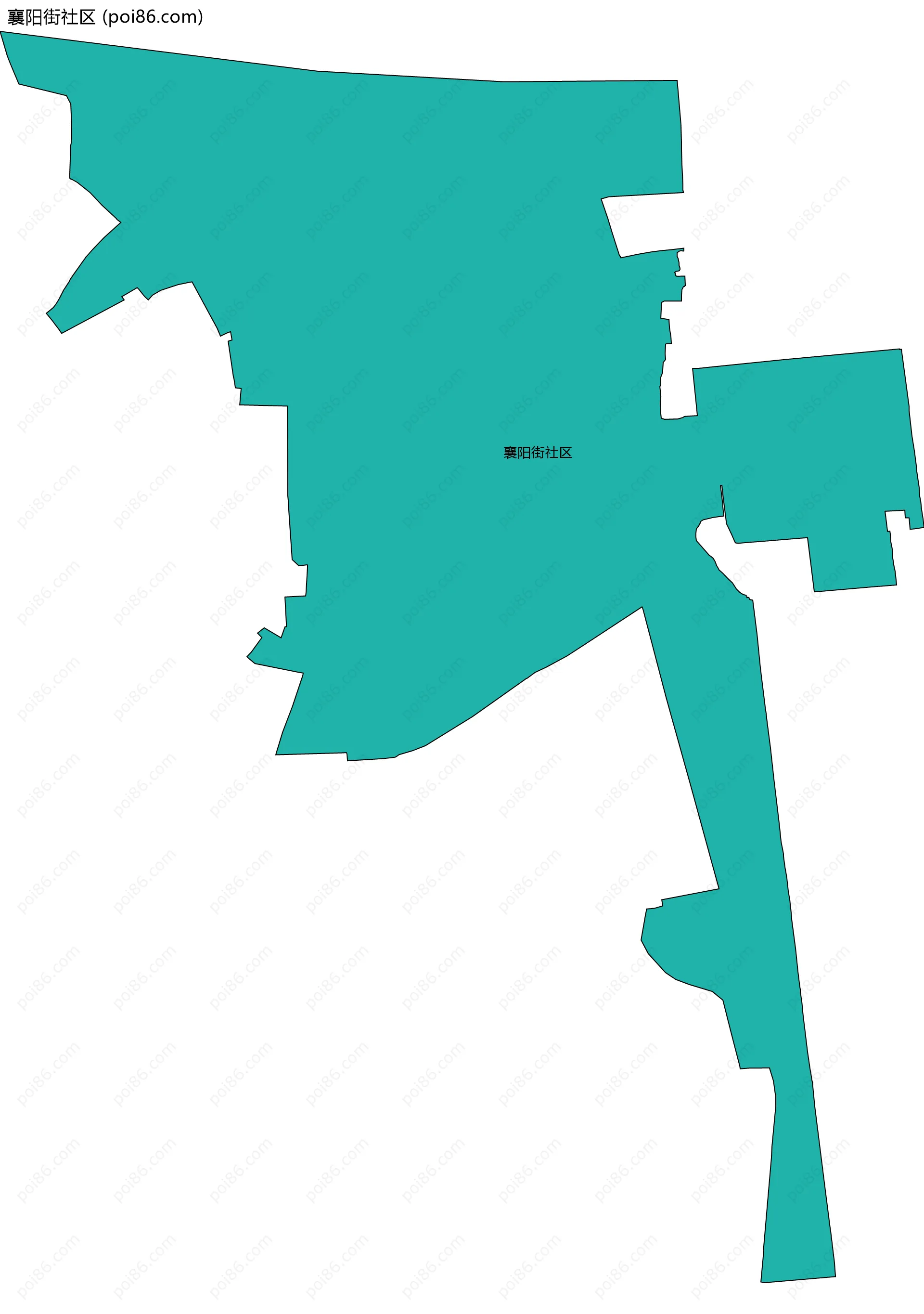 襄阳街社区边界地图