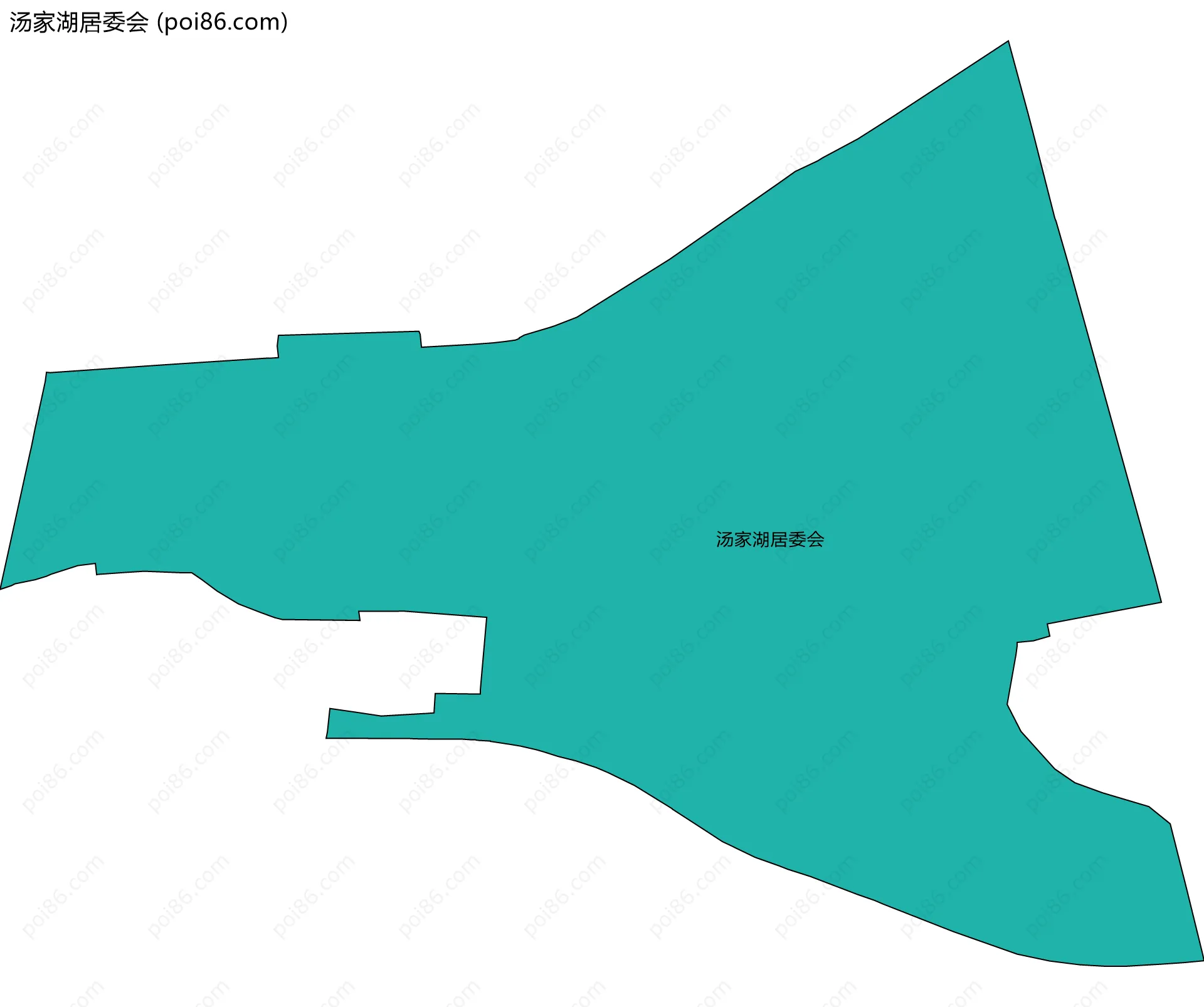 汤家湖居委会边界地图