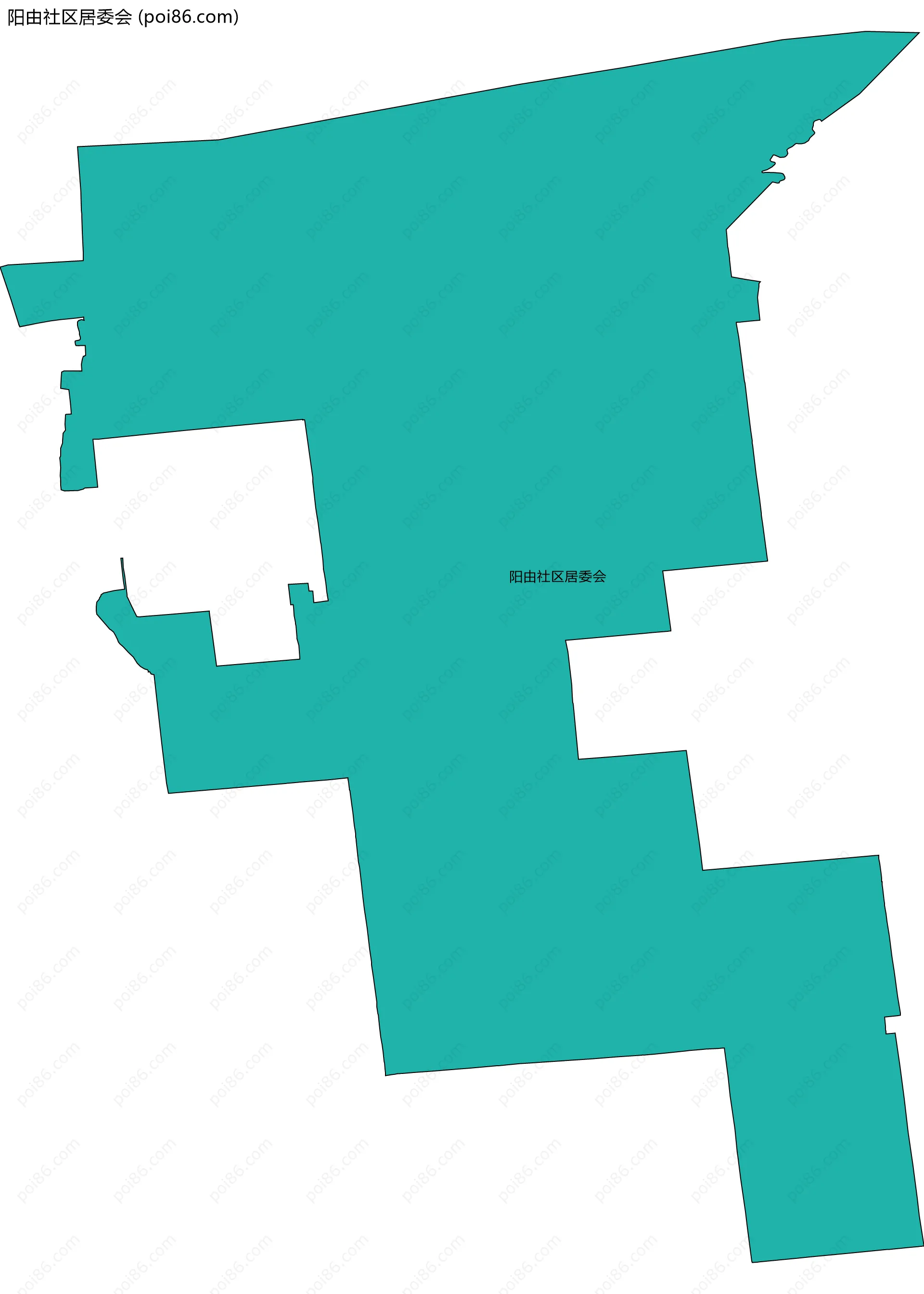 阳由社区居委会边界地图