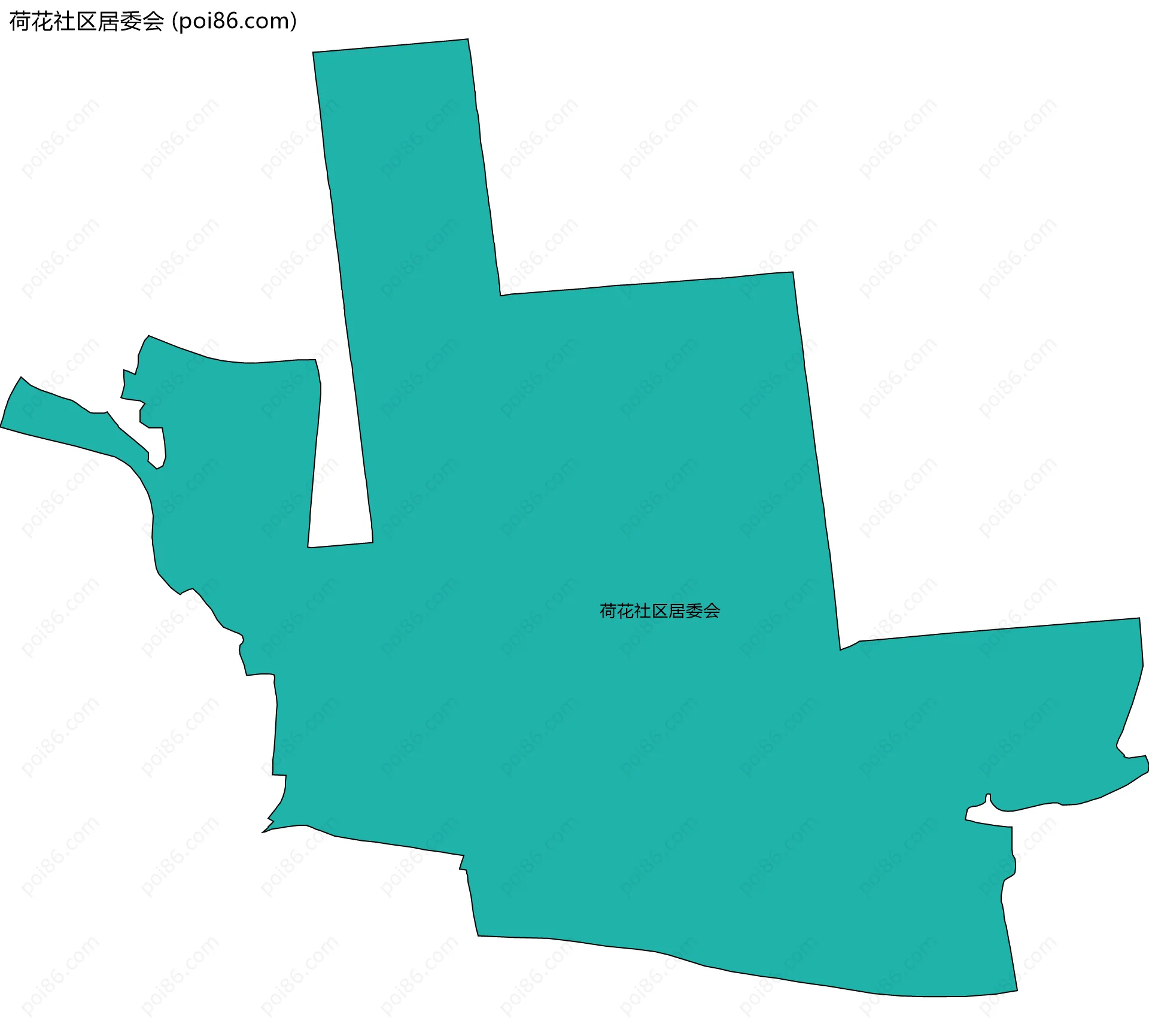 荷花社区居委会边界地图