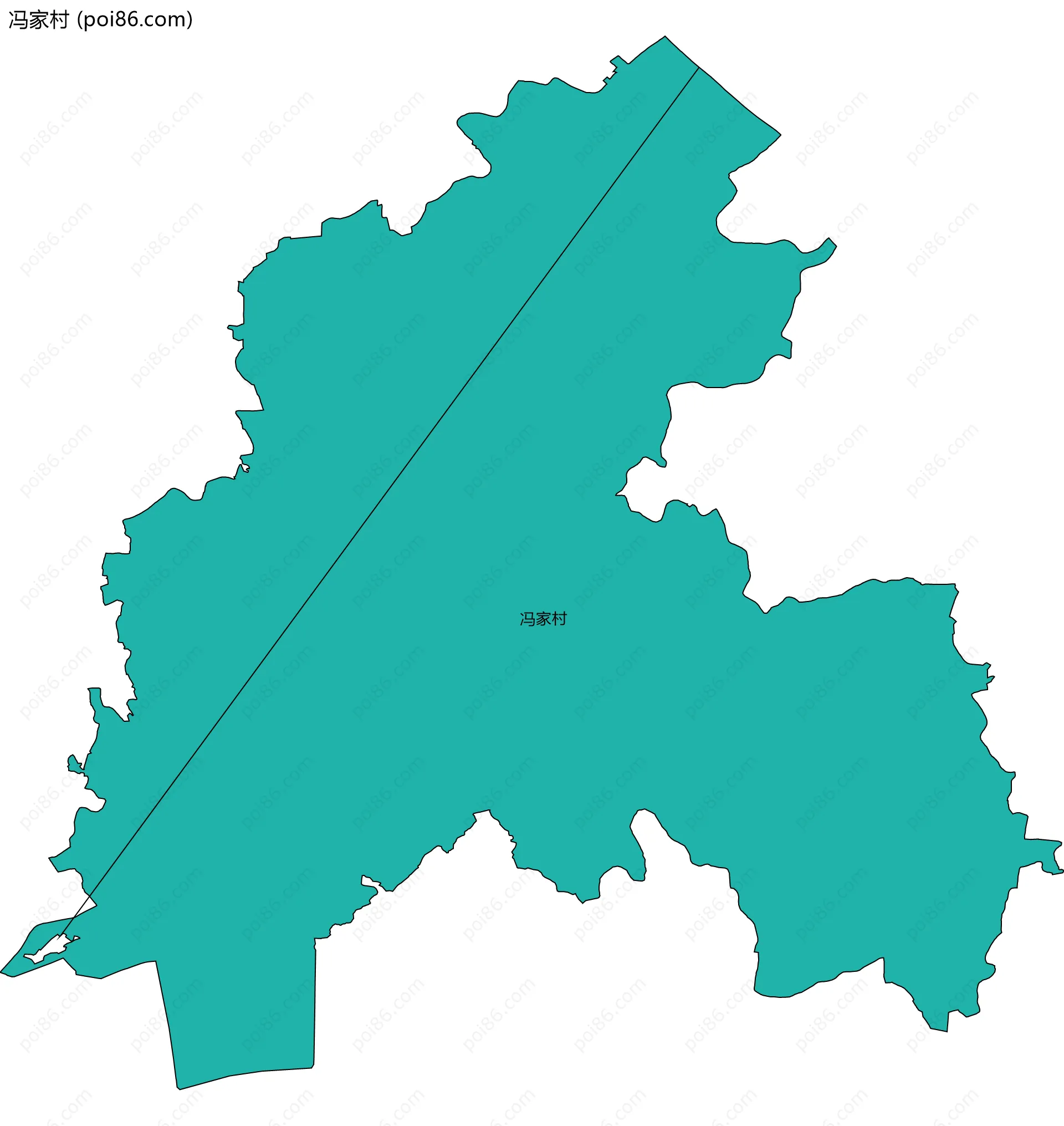 冯家村边界地图