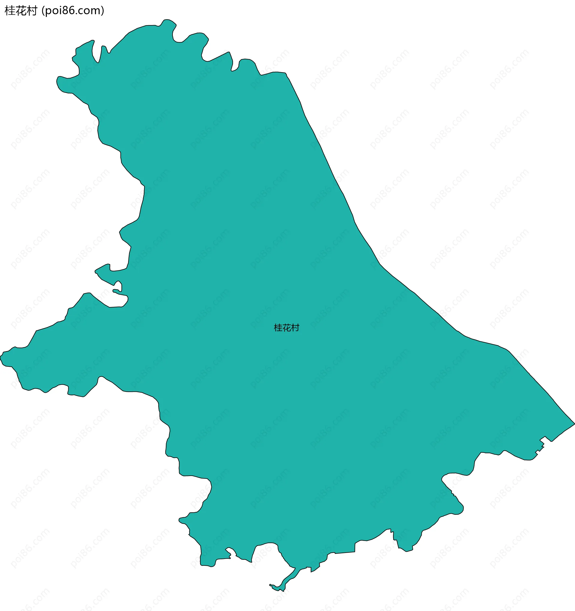 桂花村边界地图