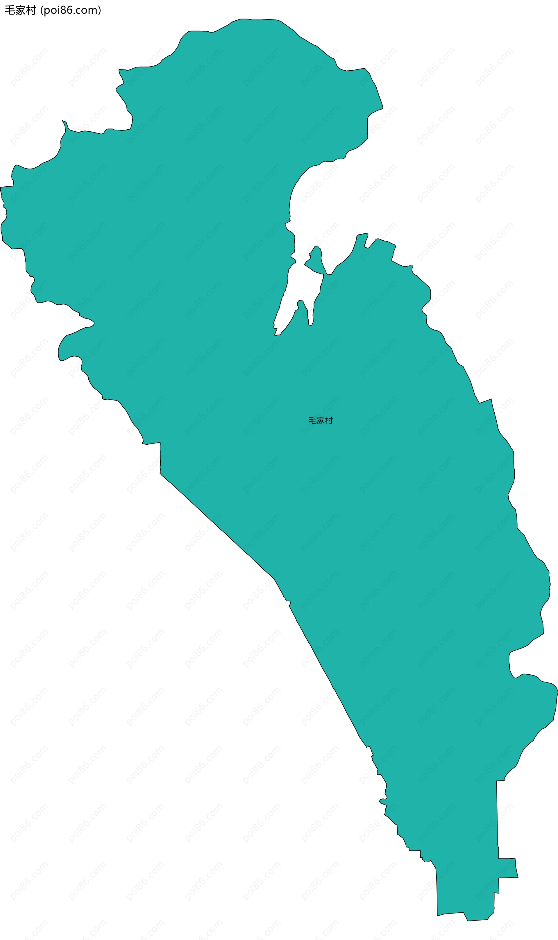 毛家村边界地图