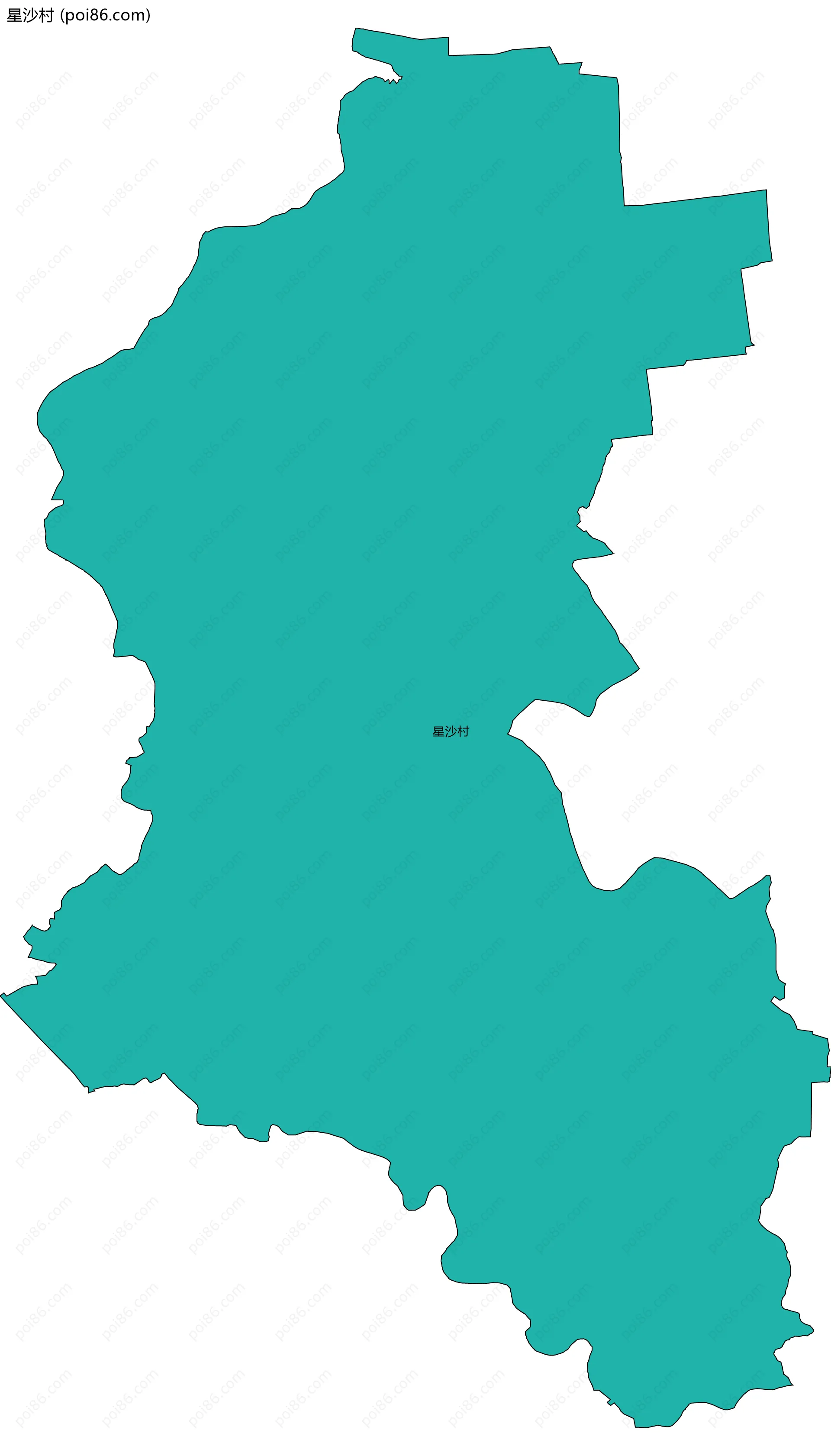 星沙村边界地图