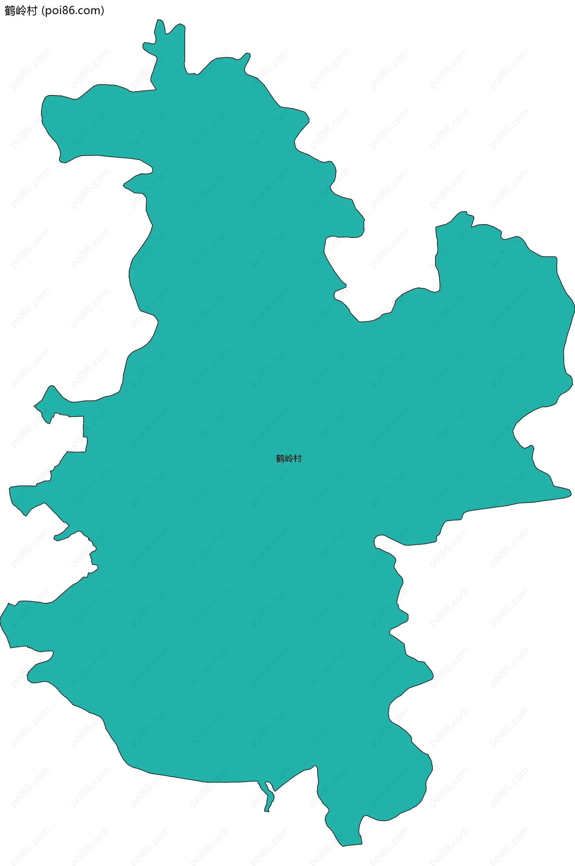 鹤岭村边界地图