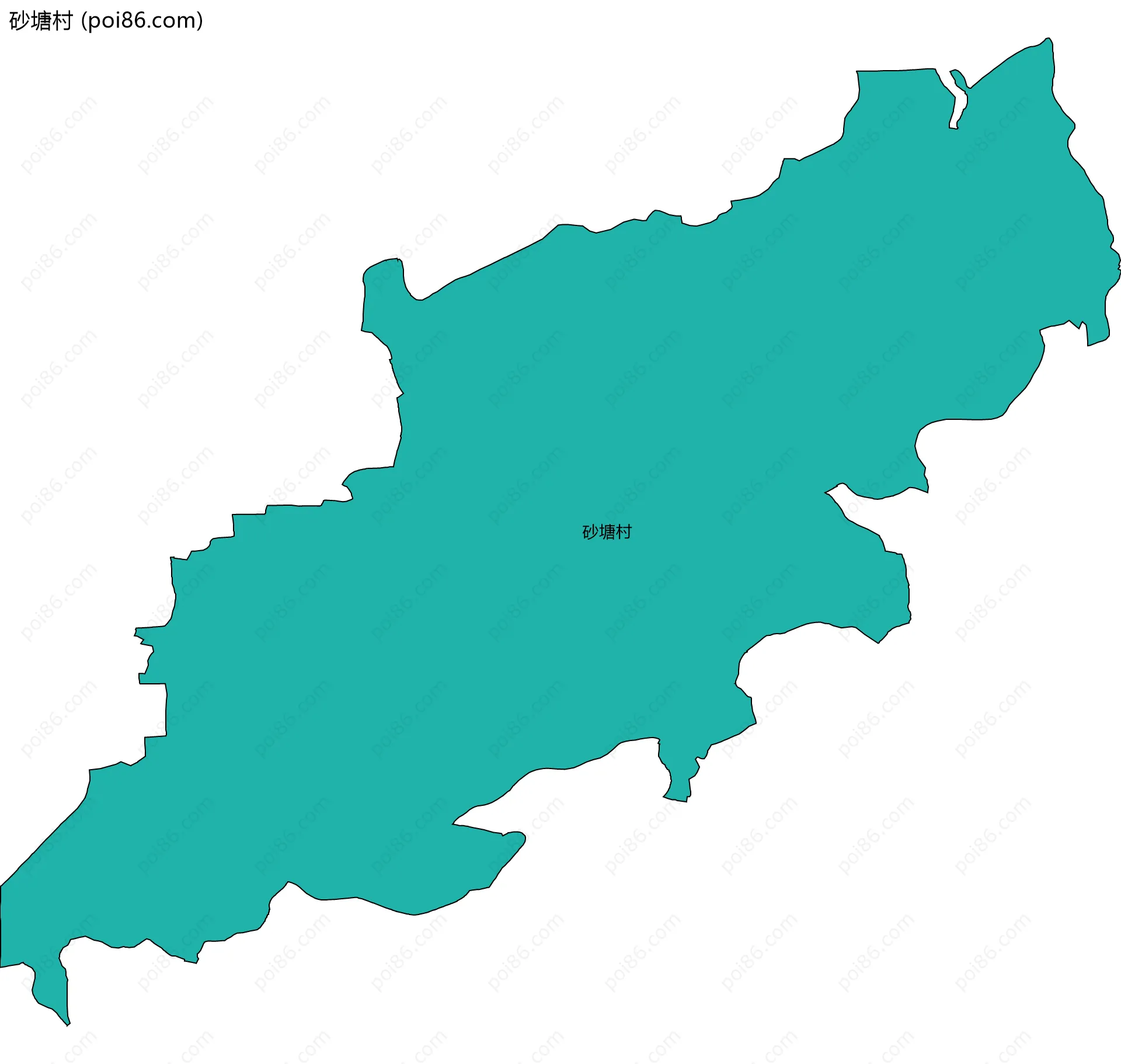 砂塘村边界地图