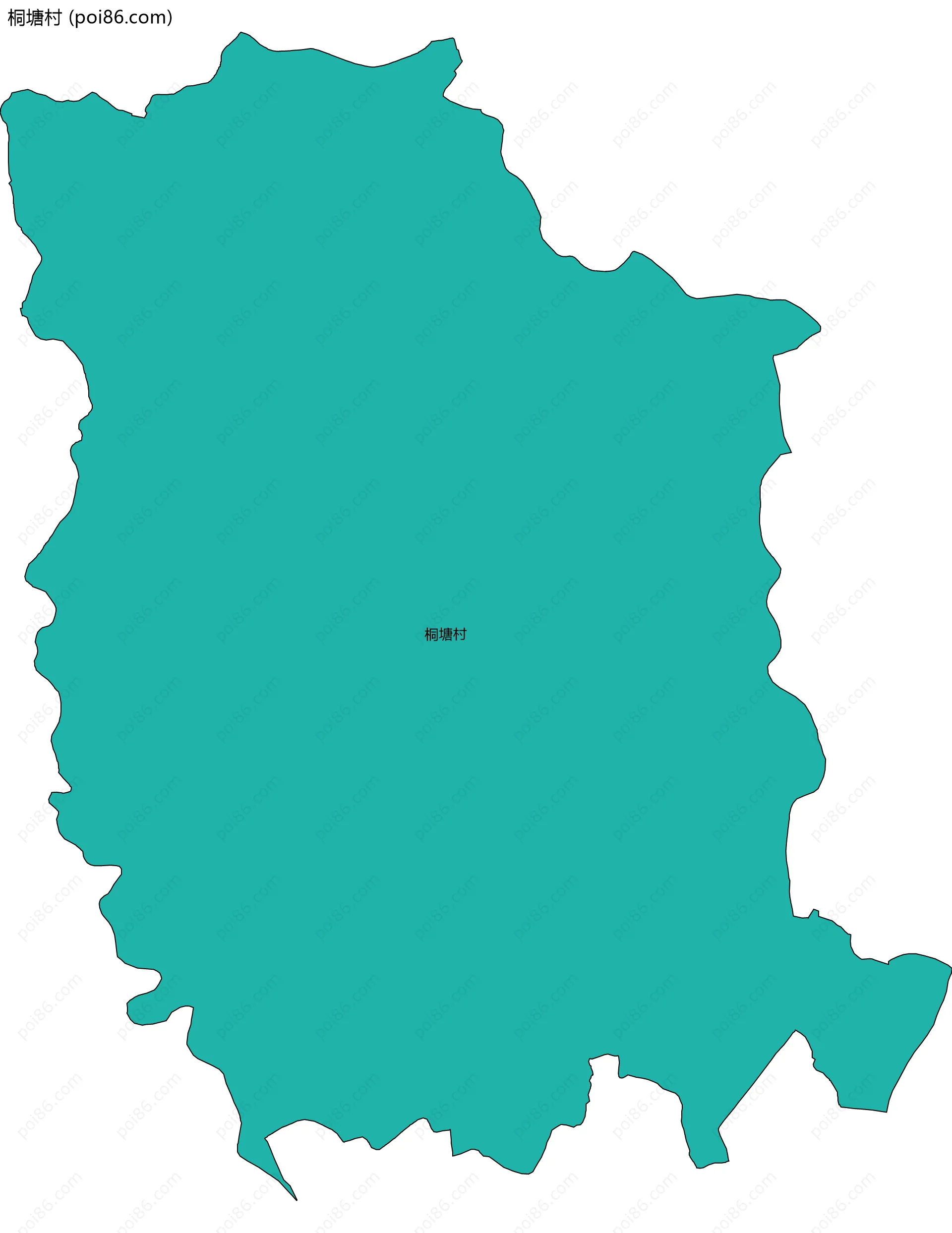 桐塘村边界地图