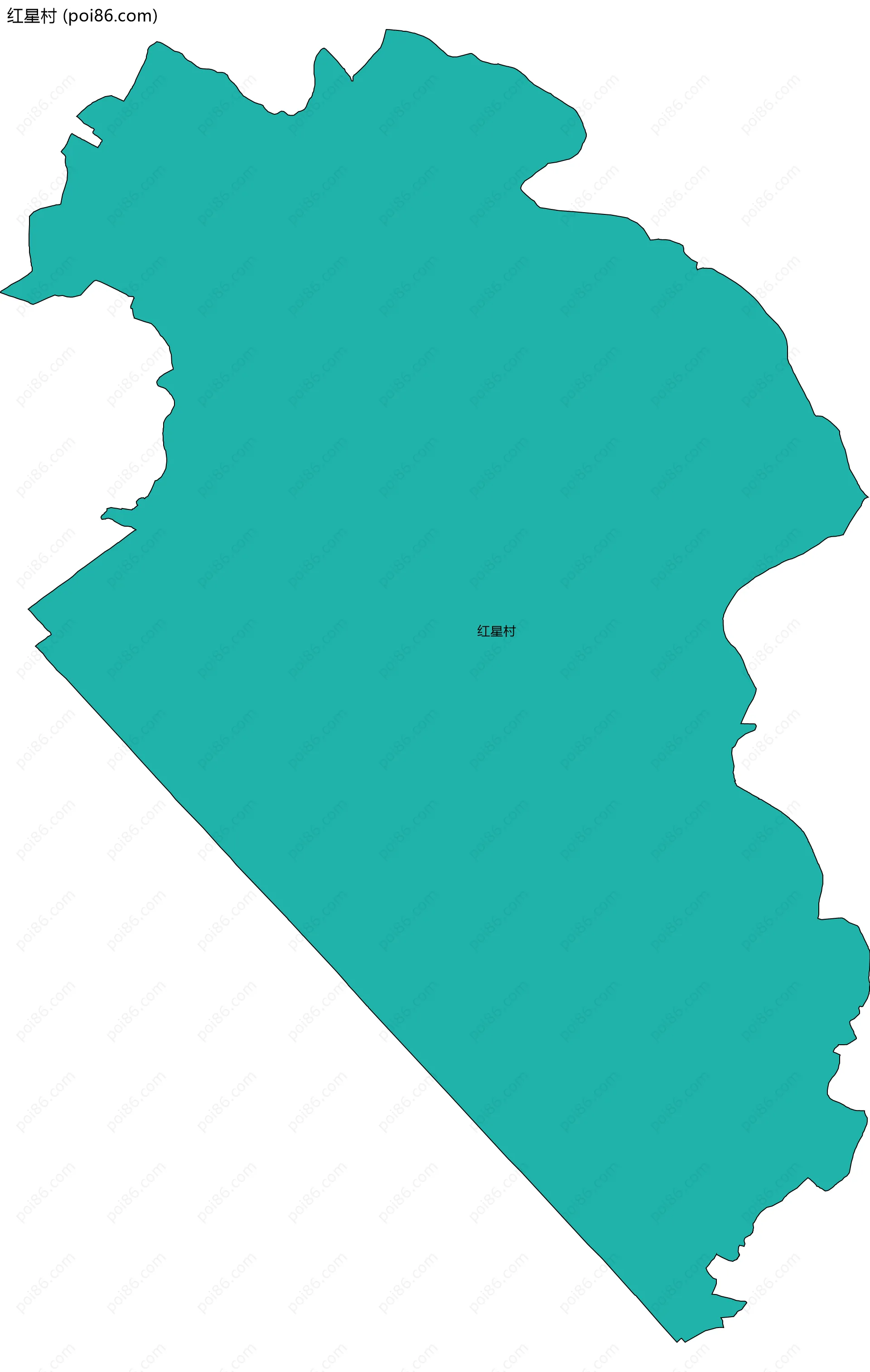 红星村边界地图