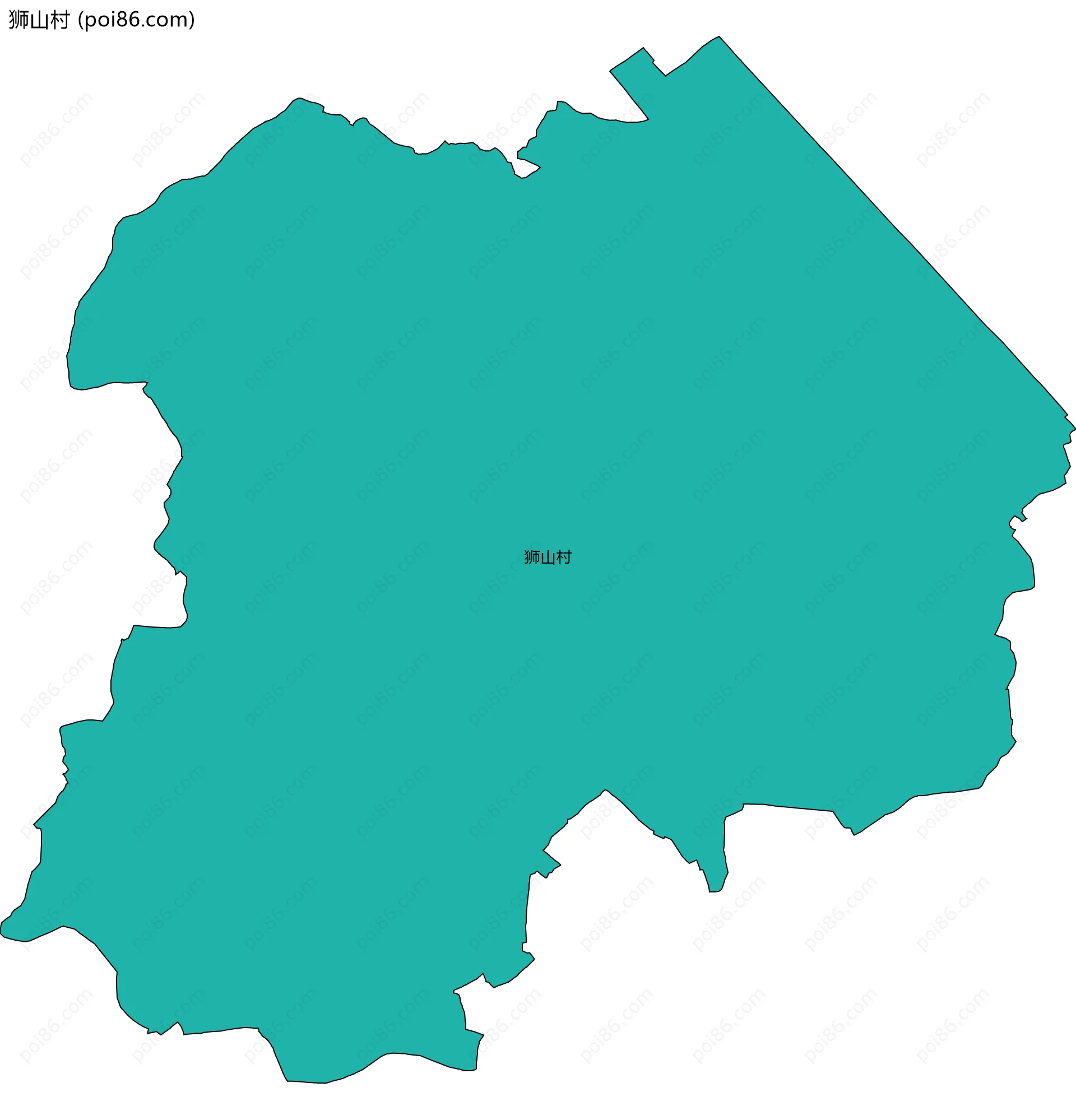 狮山村边界地图