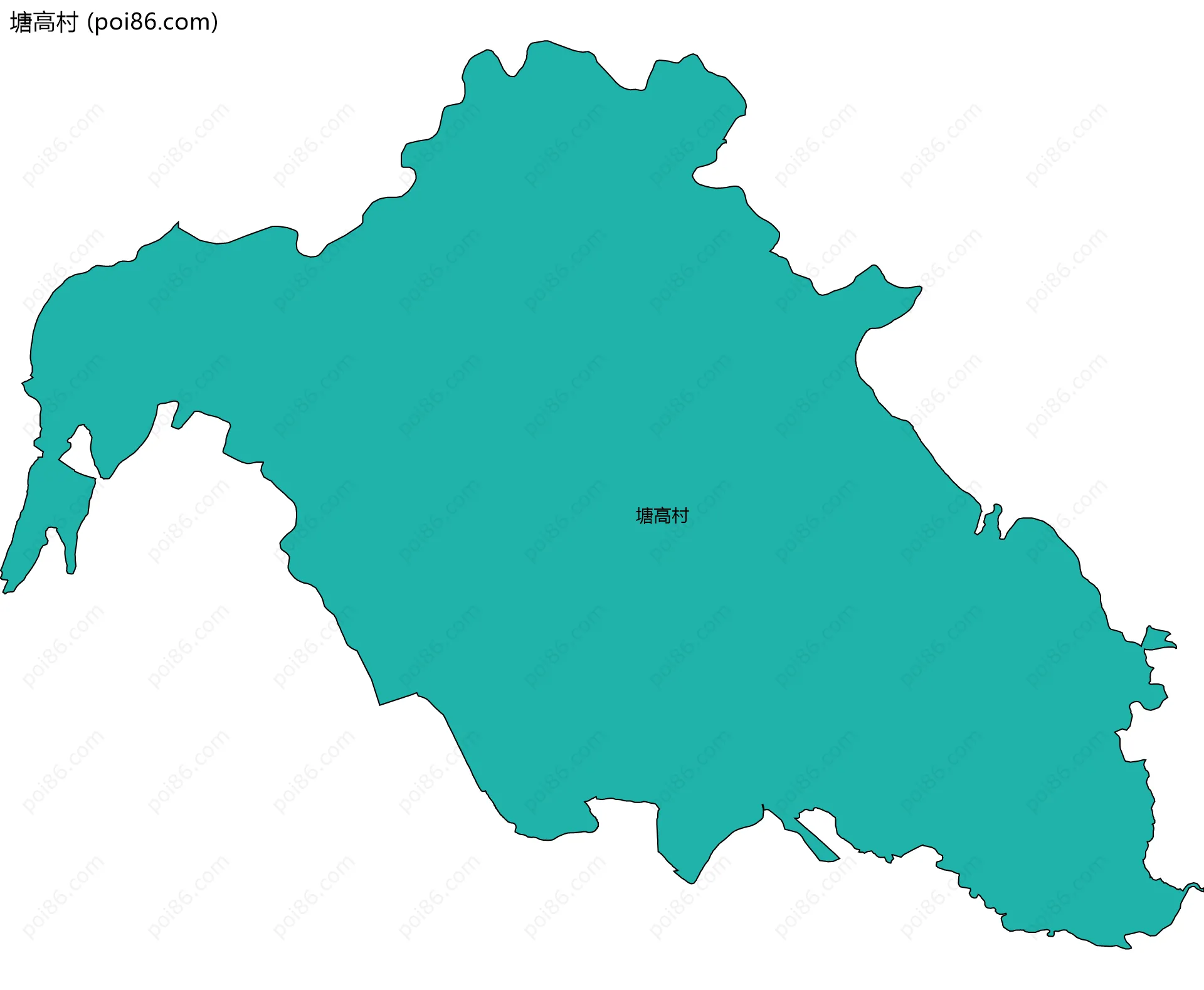 塘高村边界地图