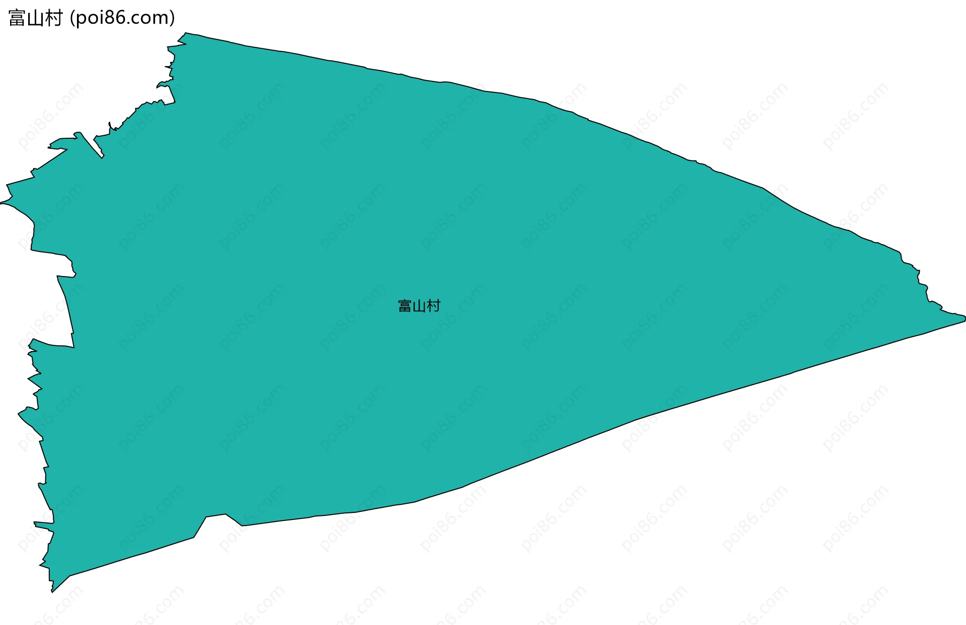 富山村边界地图