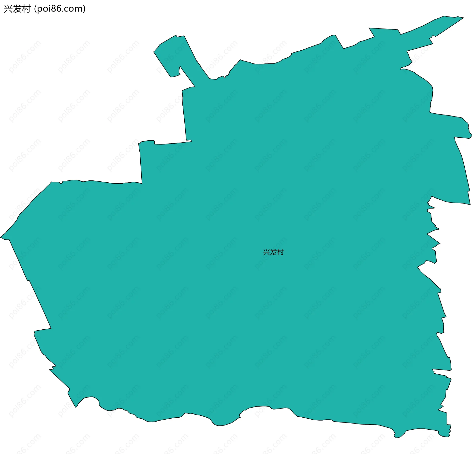 兴发村边界地图