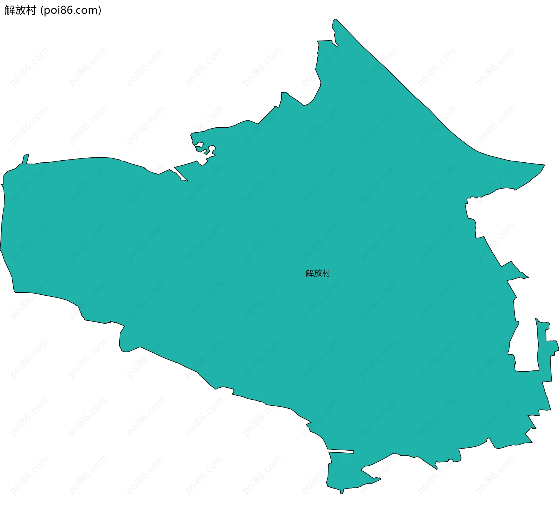 解放村边界地图