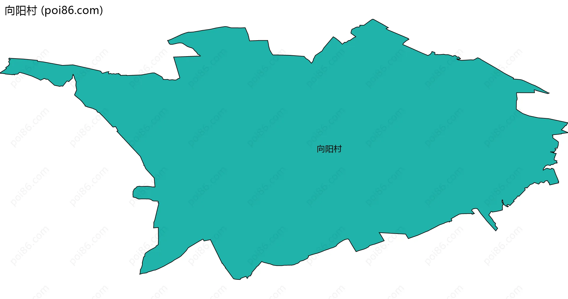 向阳村边界地图
