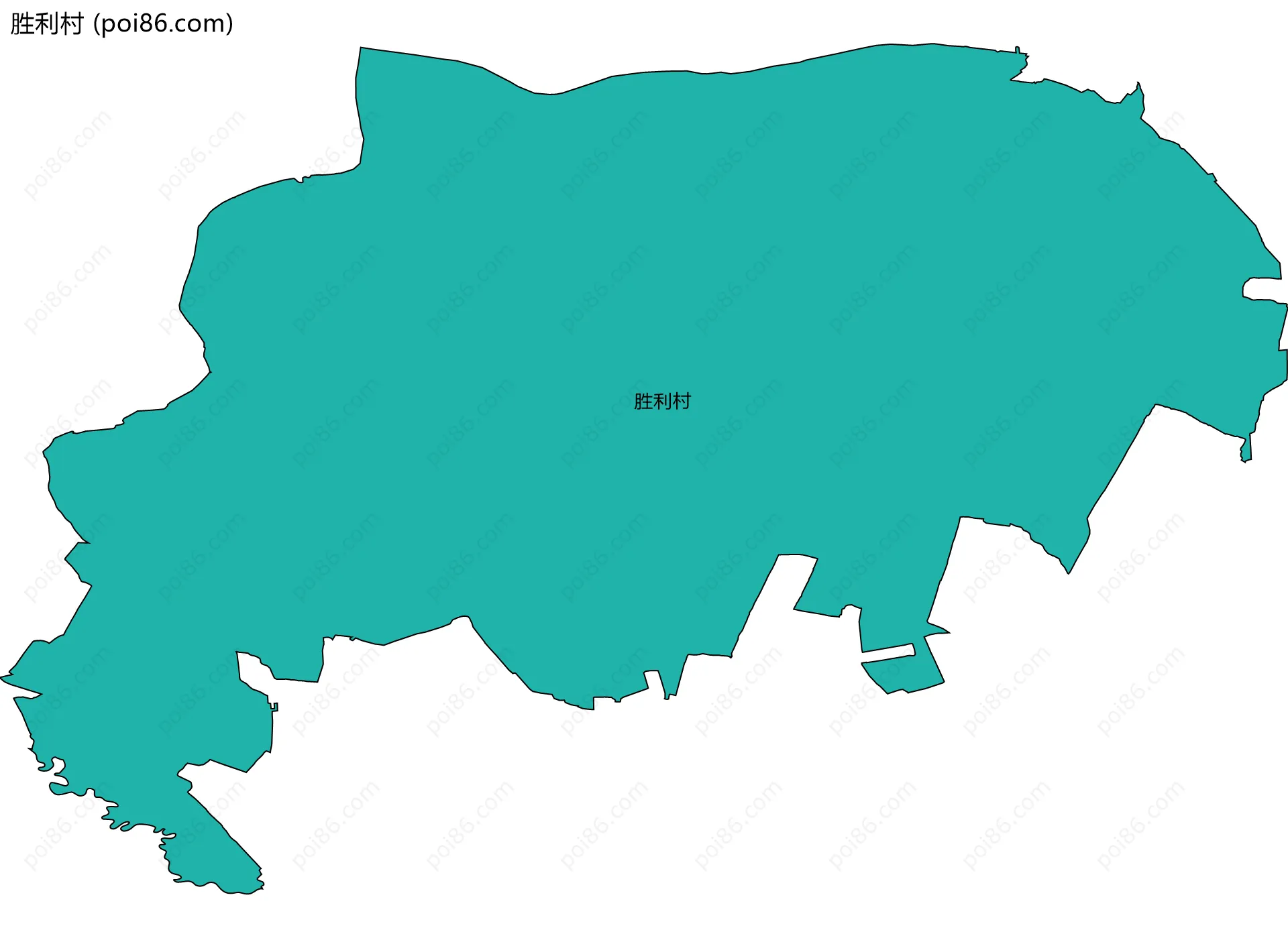 胜利村边界地图