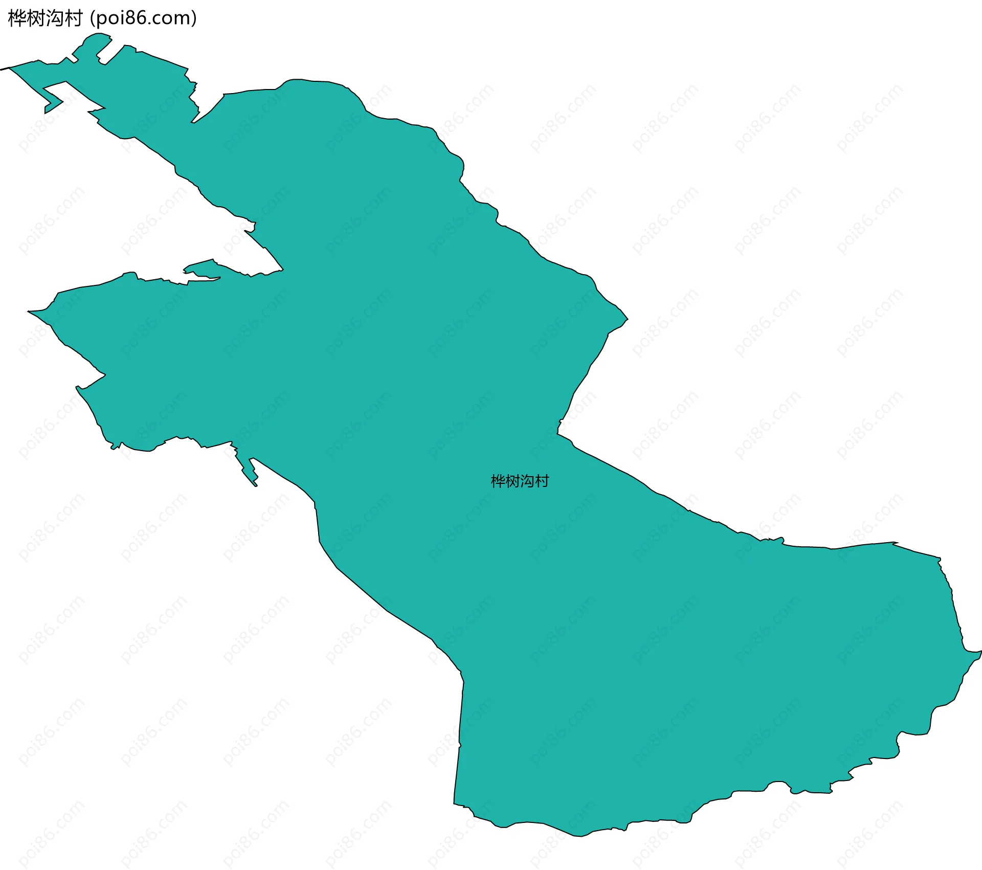 桦树沟村边界地图