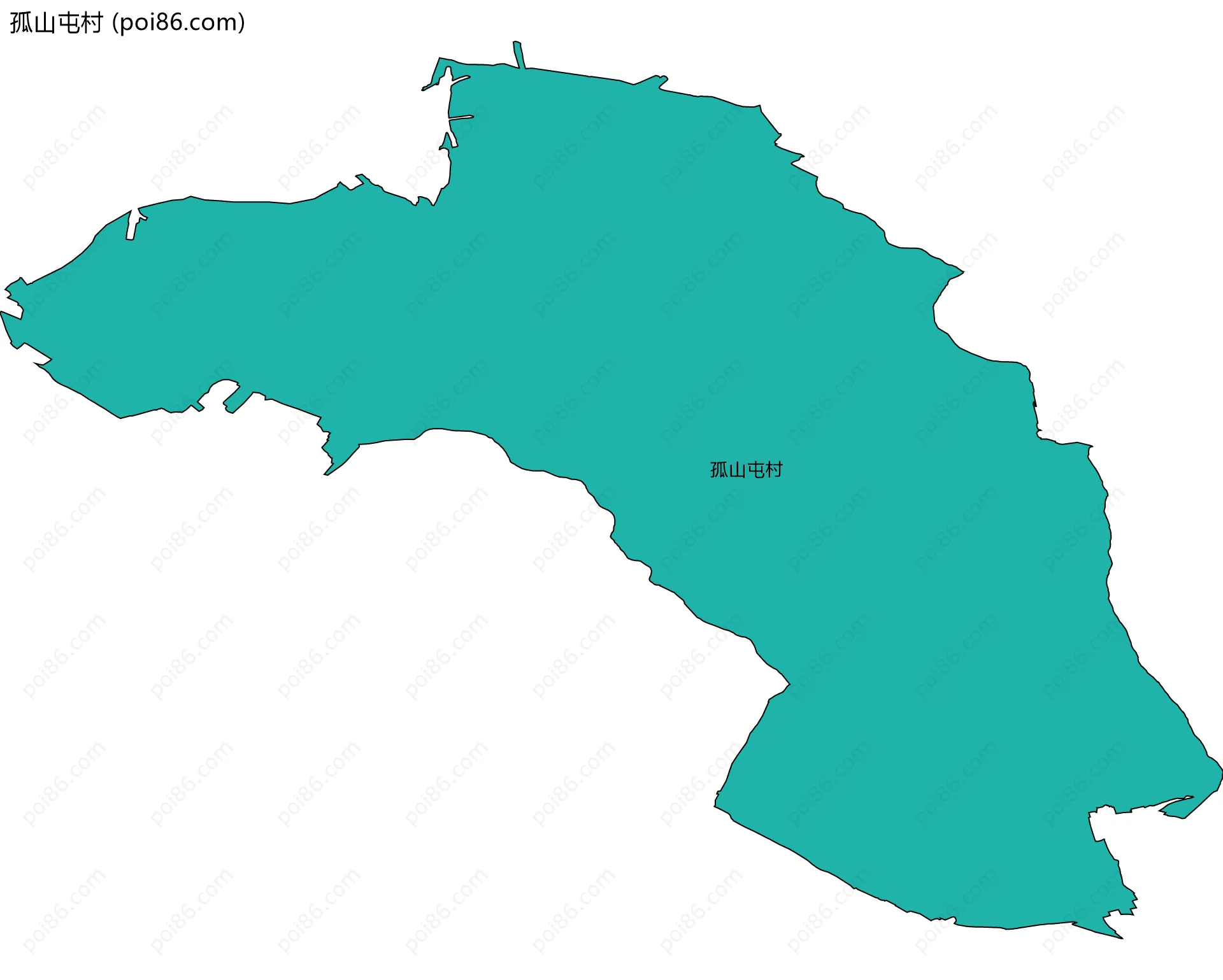 孤山屯村边界地图