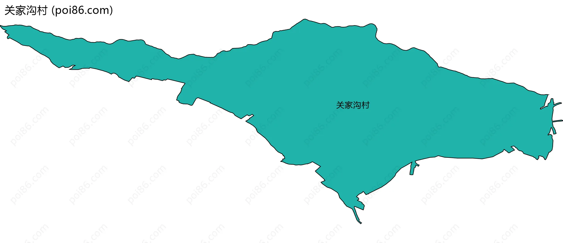 关家沟村边界地图