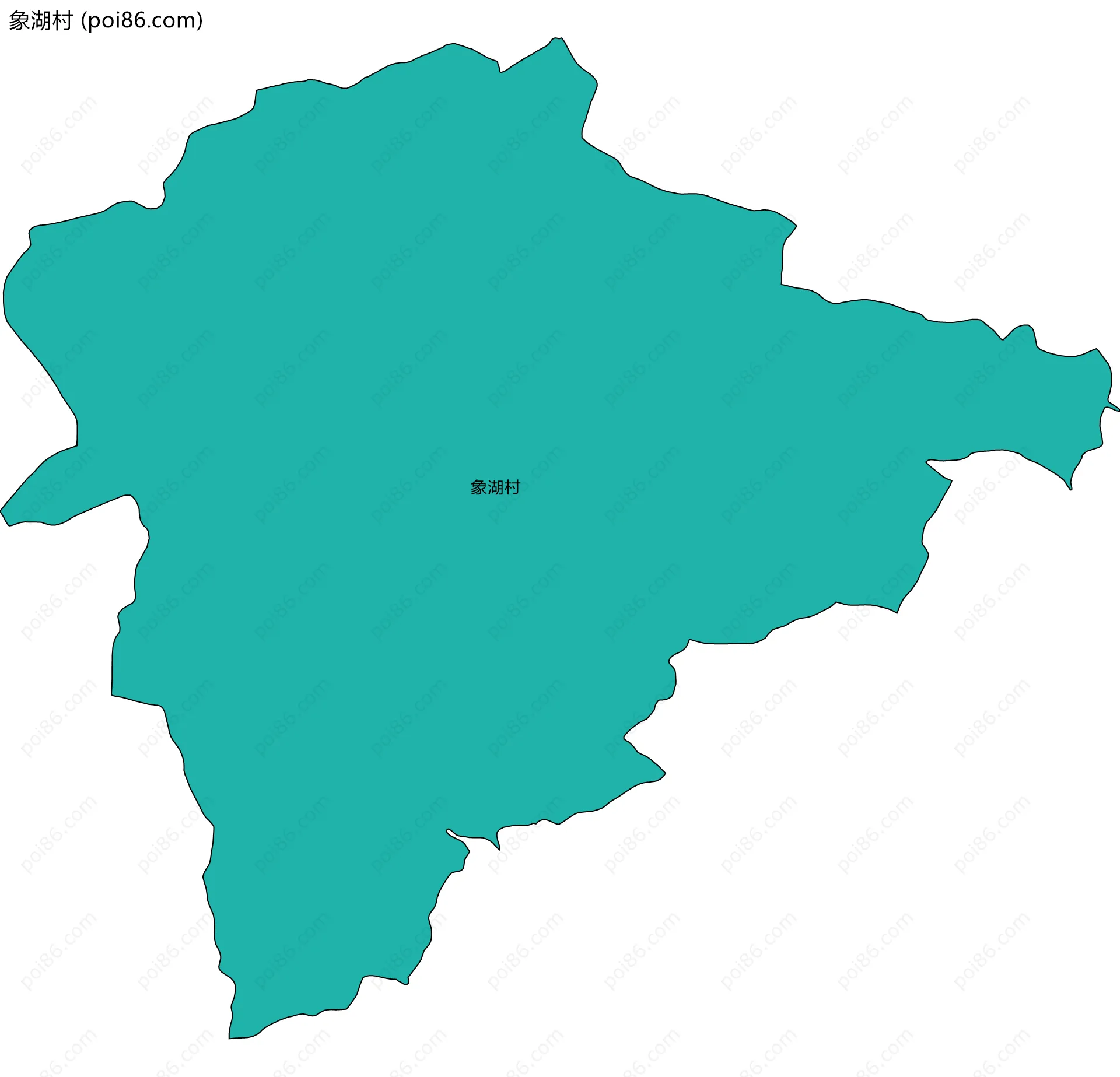 象湖村边界地图