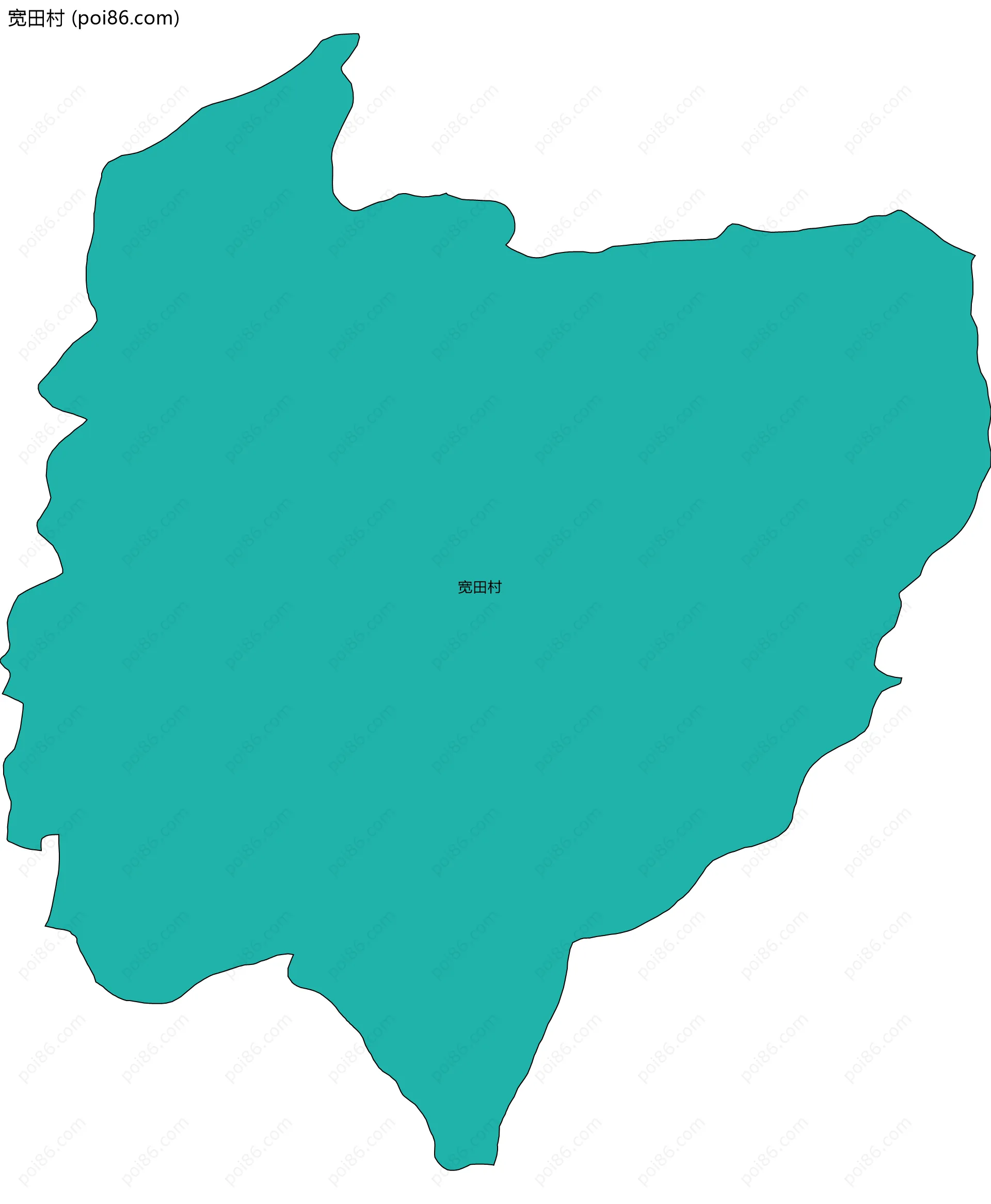 宽田村边界地图