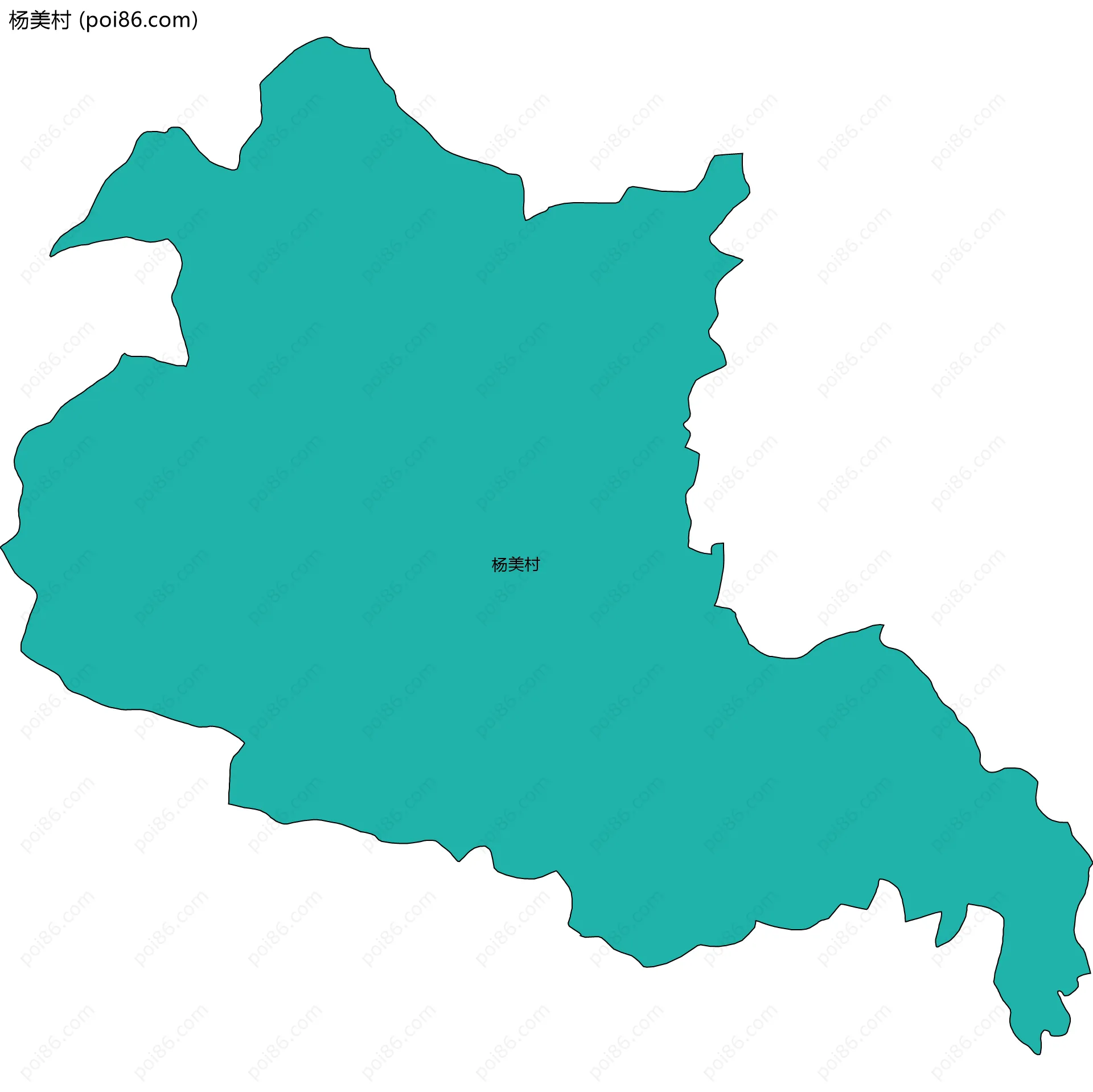 杨美村边界地图