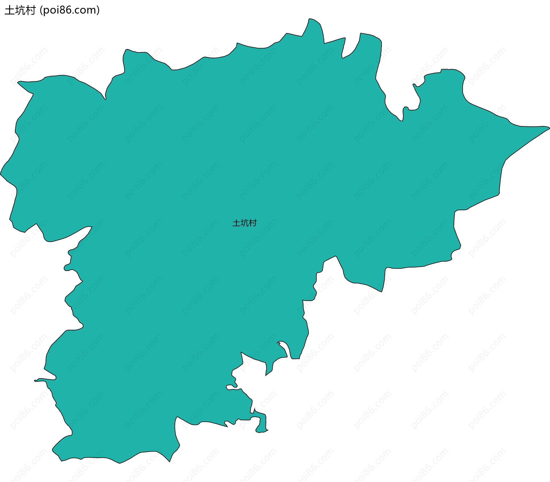 土坑村边界地图