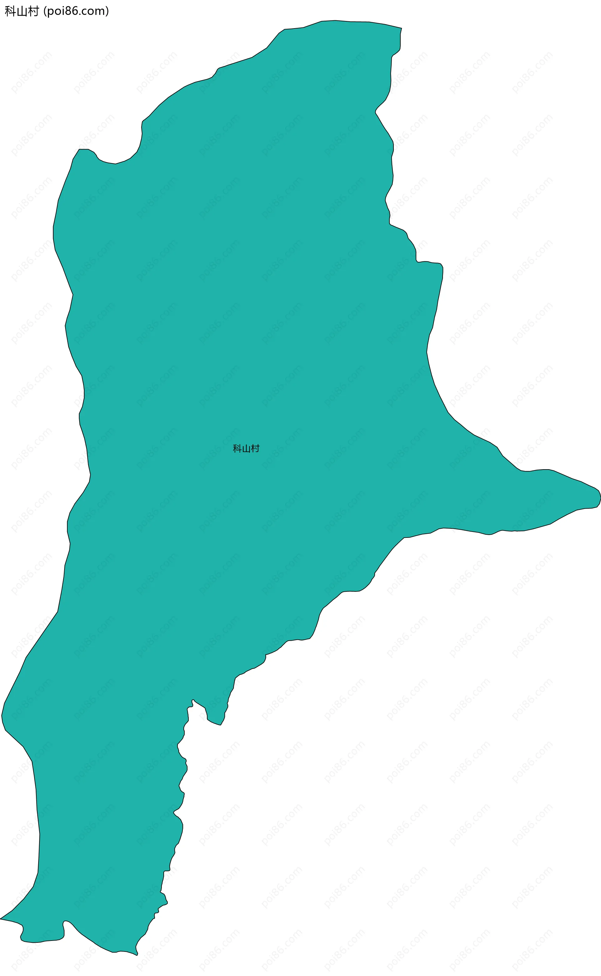 科山村边界地图