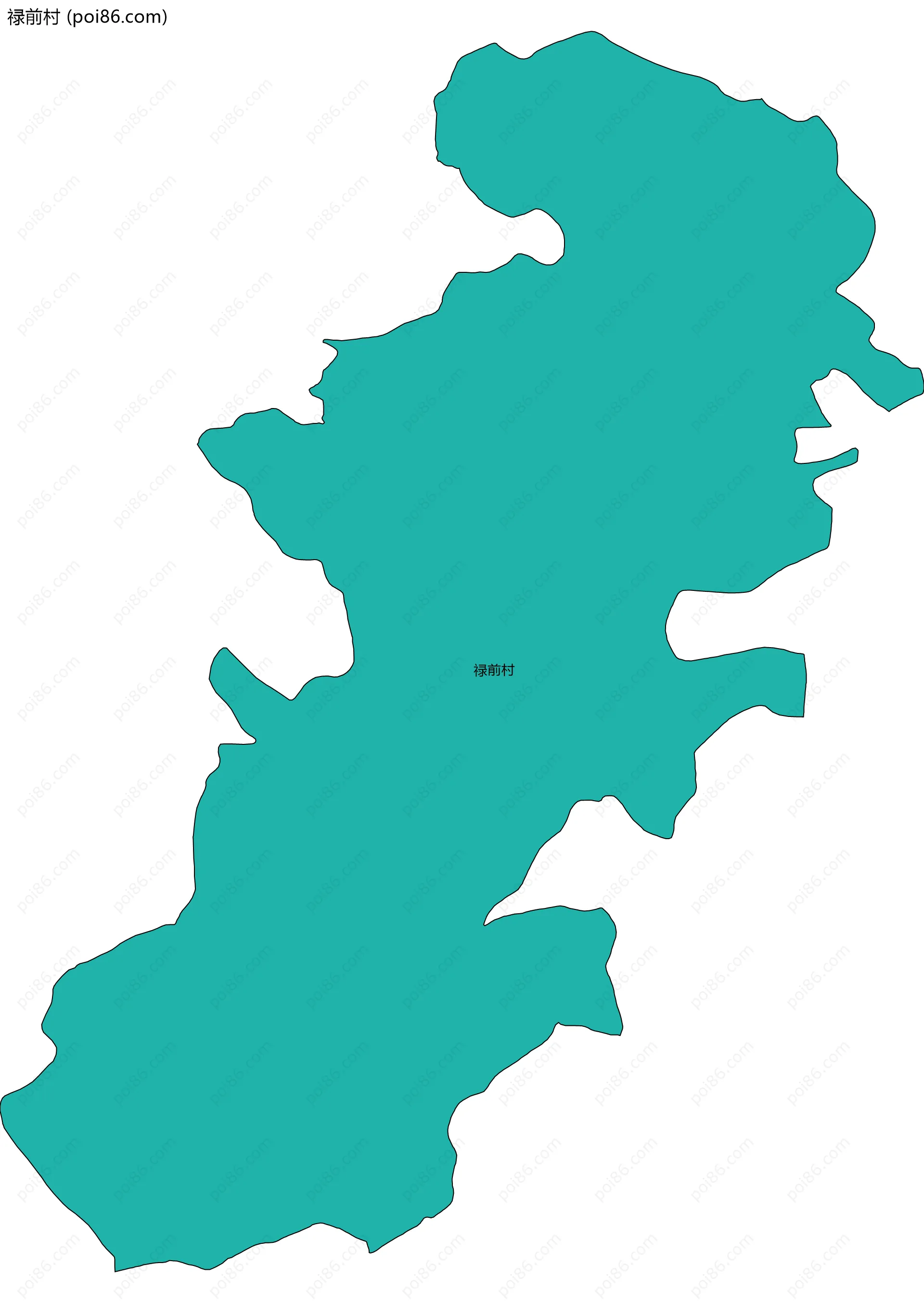 禄前村边界地图