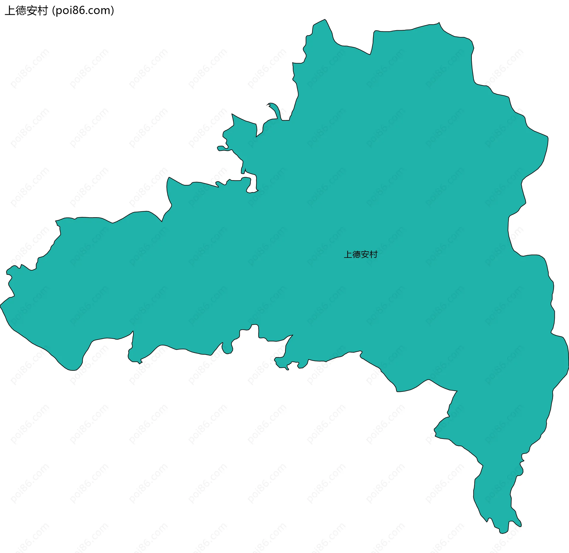 上德安村边界地图