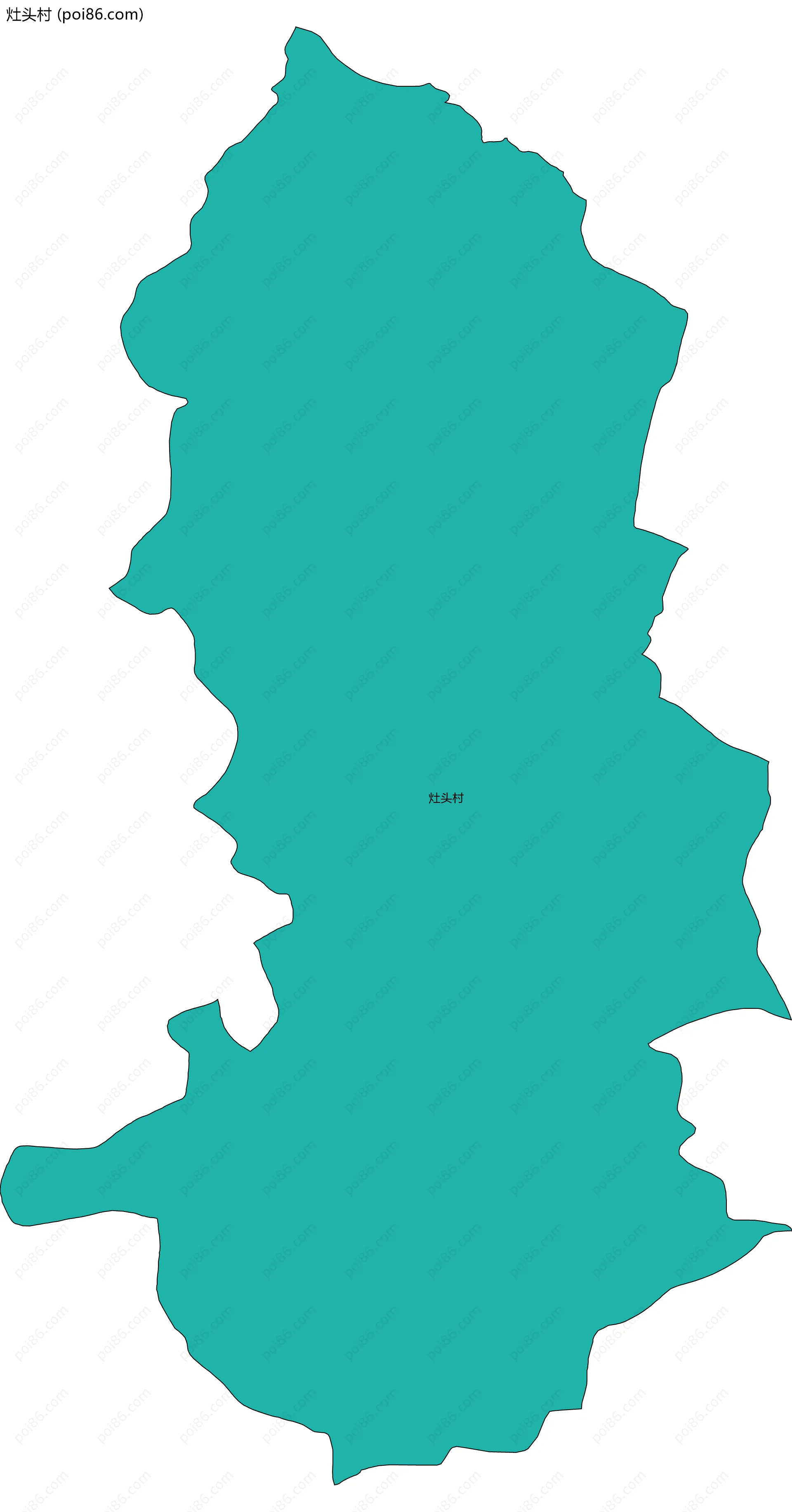 灶头村边界地图