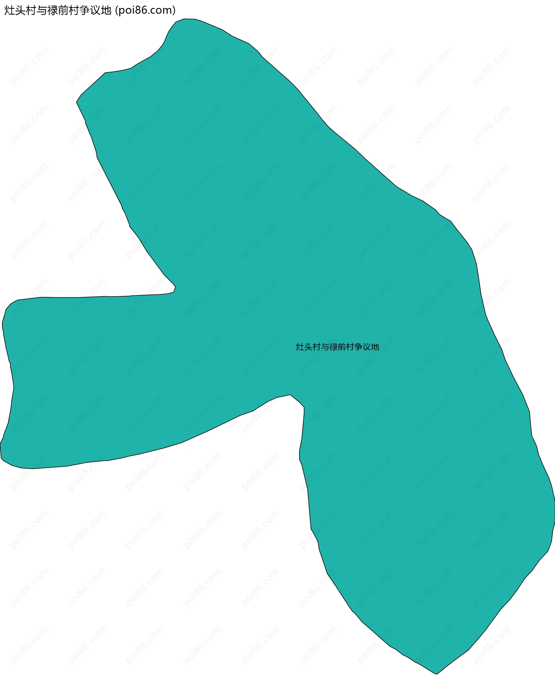 灶头村与禄前村争议地边界地图